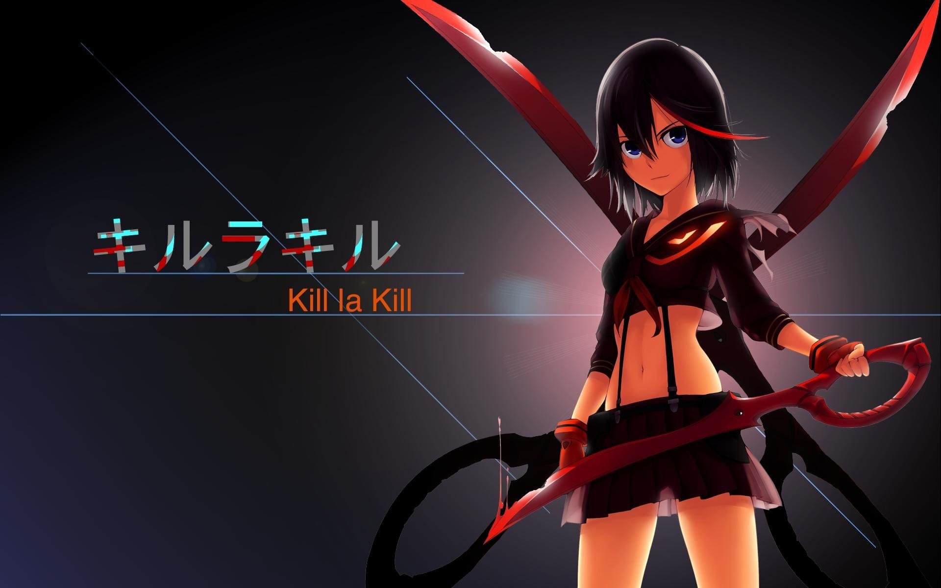 Ryuko Matoi, Kill la Kill, Logo, Forbice-spada, 16:10 Full HD, sfondo widescreen
