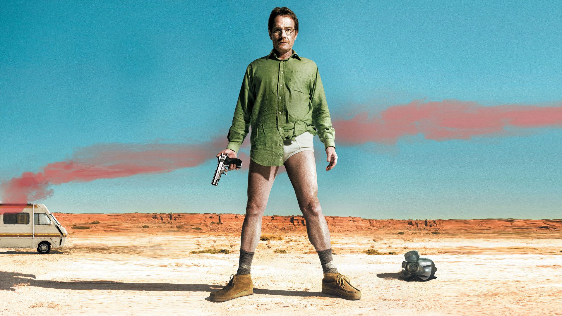 Walter White, Bryan Cranston, Breaking Bad, Deserto, Camper, 16:9 Full HD, sfondo widescreen