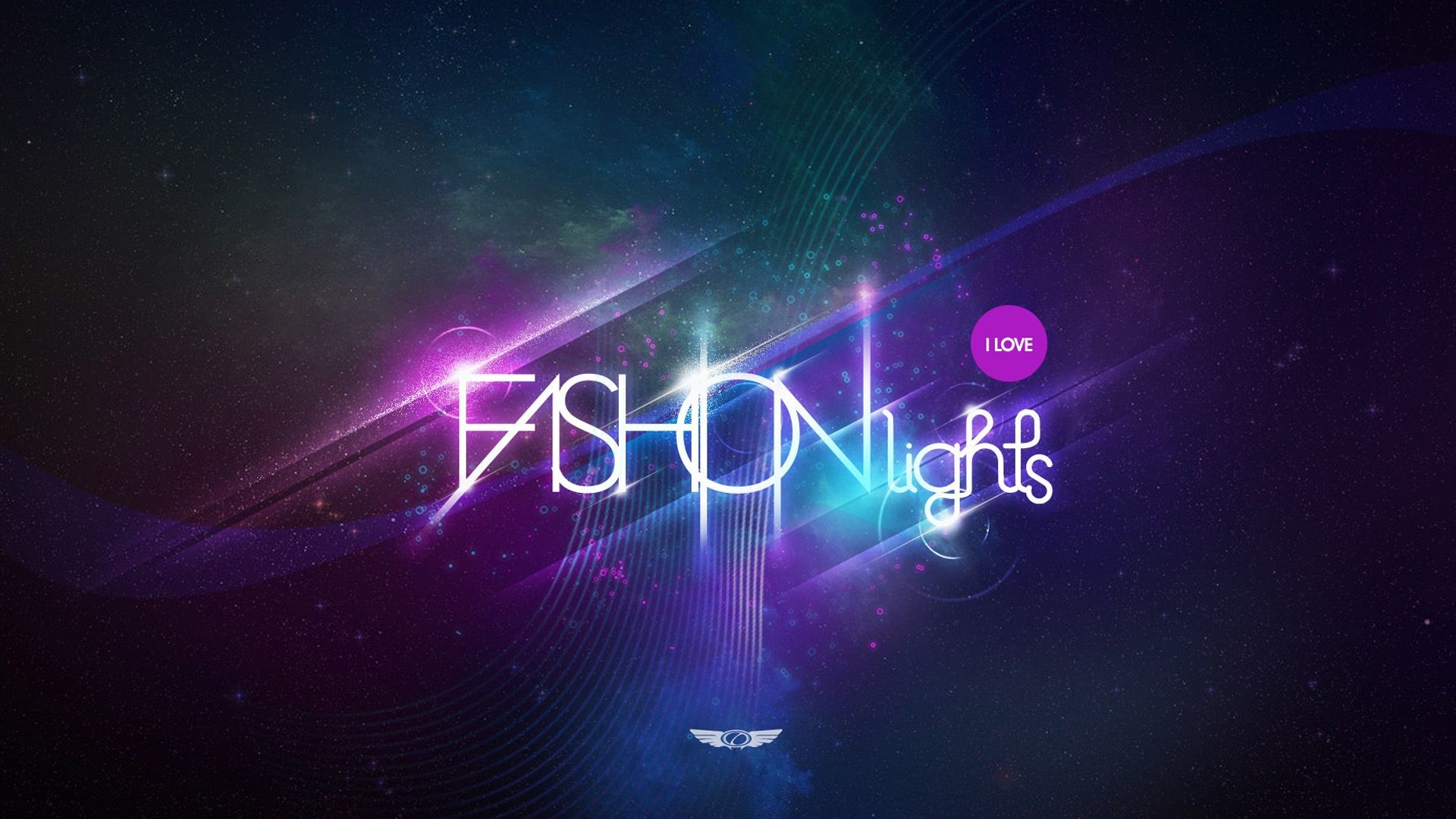 Fashion Lights, Neon, Scritta, Viola, 16:9 Full HD, sfondo widescreen