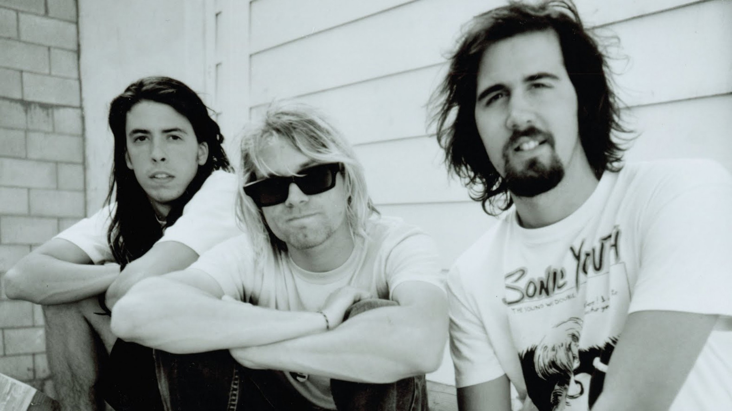 Nirvana, Kurt Cobain, Dave Grohl, Krist Novoselic, Sonic Youth, 2560x1440, immagine di sfondo