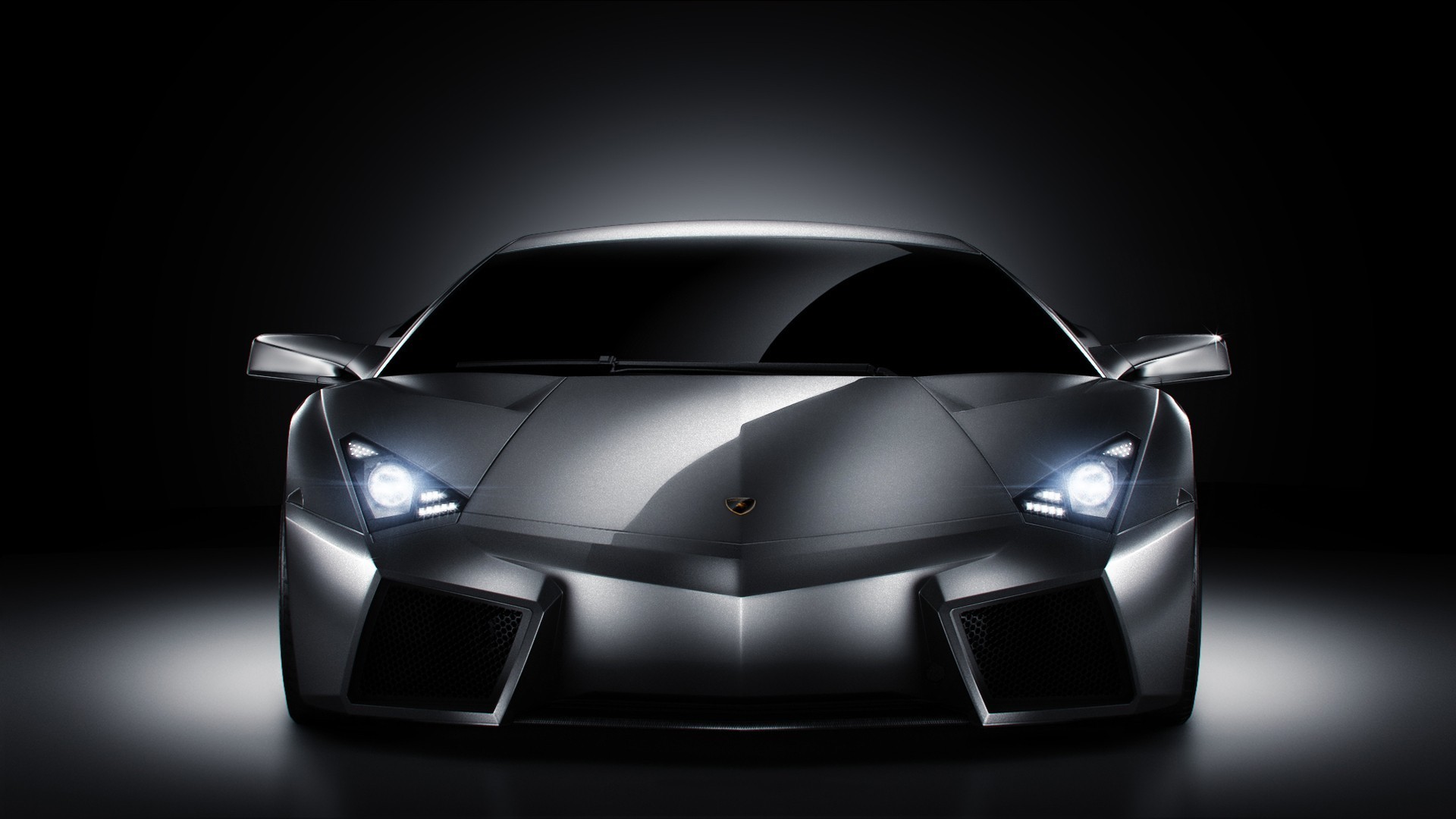Lamborghini Reventón, Supercar, Sfondo nero, Full HD, wallpaper per computer