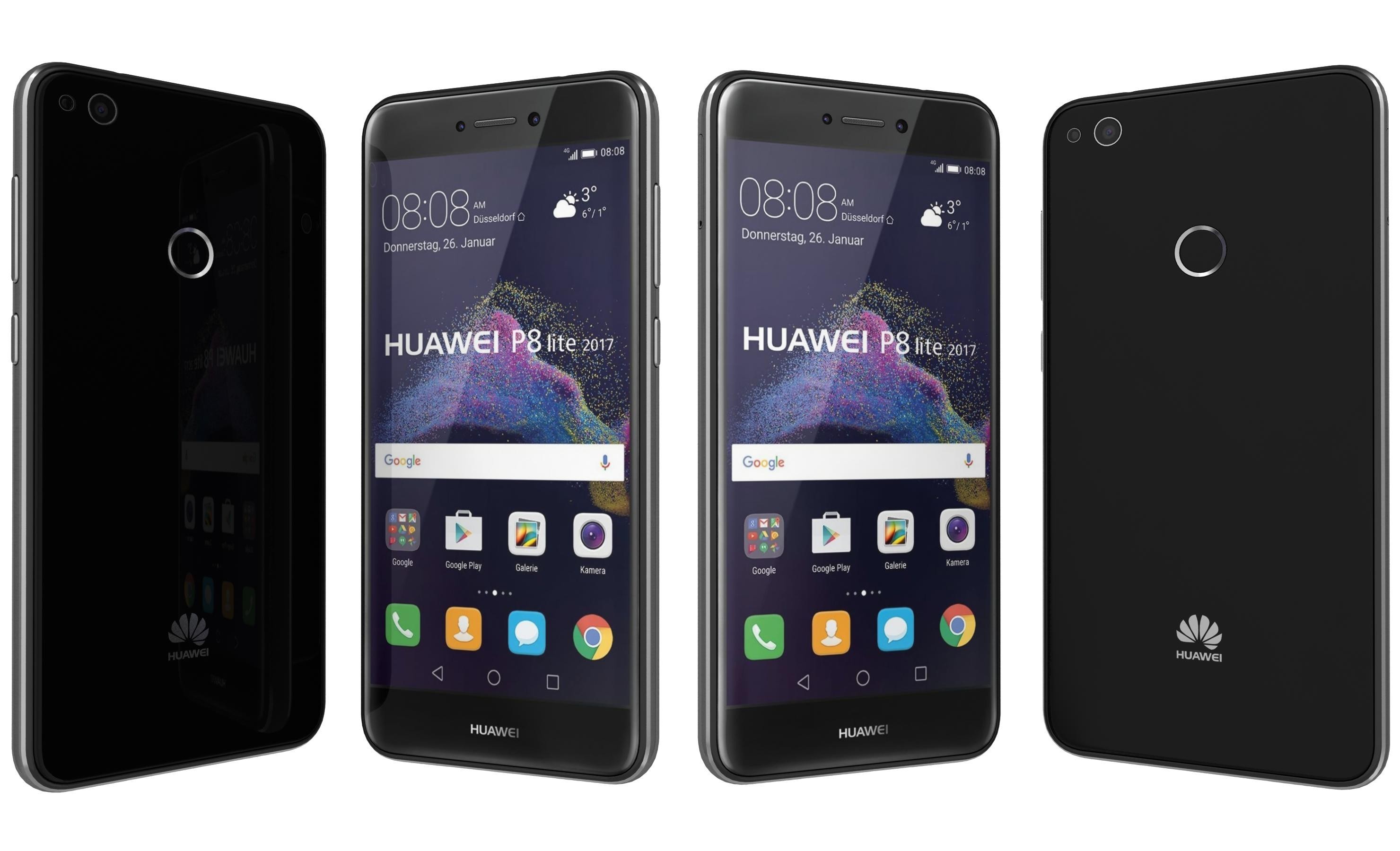 Huawei P8 Lite, Smartphone, Nero, 2K, sfondo desktop