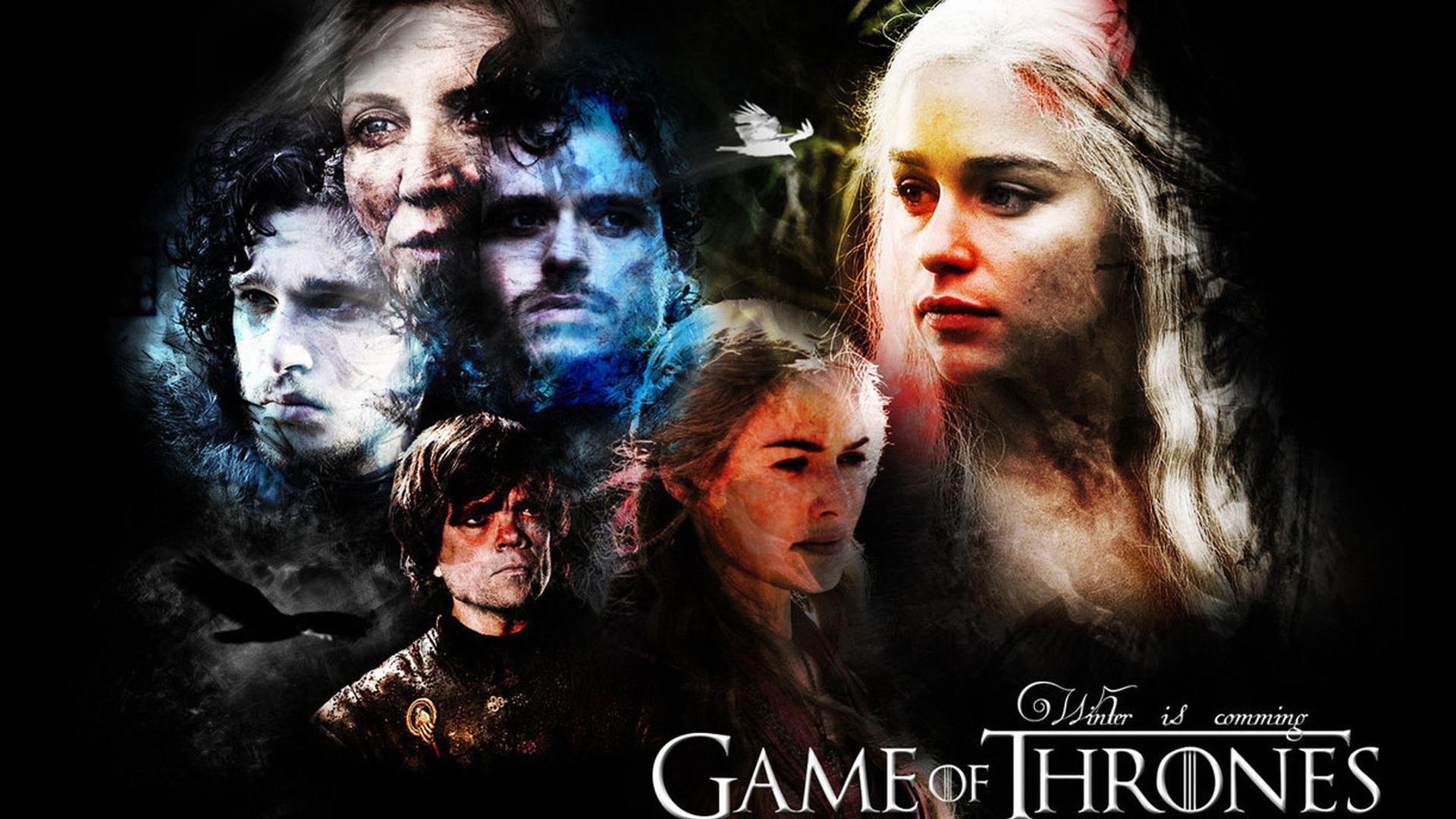Jon Snow, Robb Stark, Daenerys Targaryen, Tyrion Lannister, Cersei Lannister, Catelyn Stark, Il Trono di Spade, immagine di sfondo