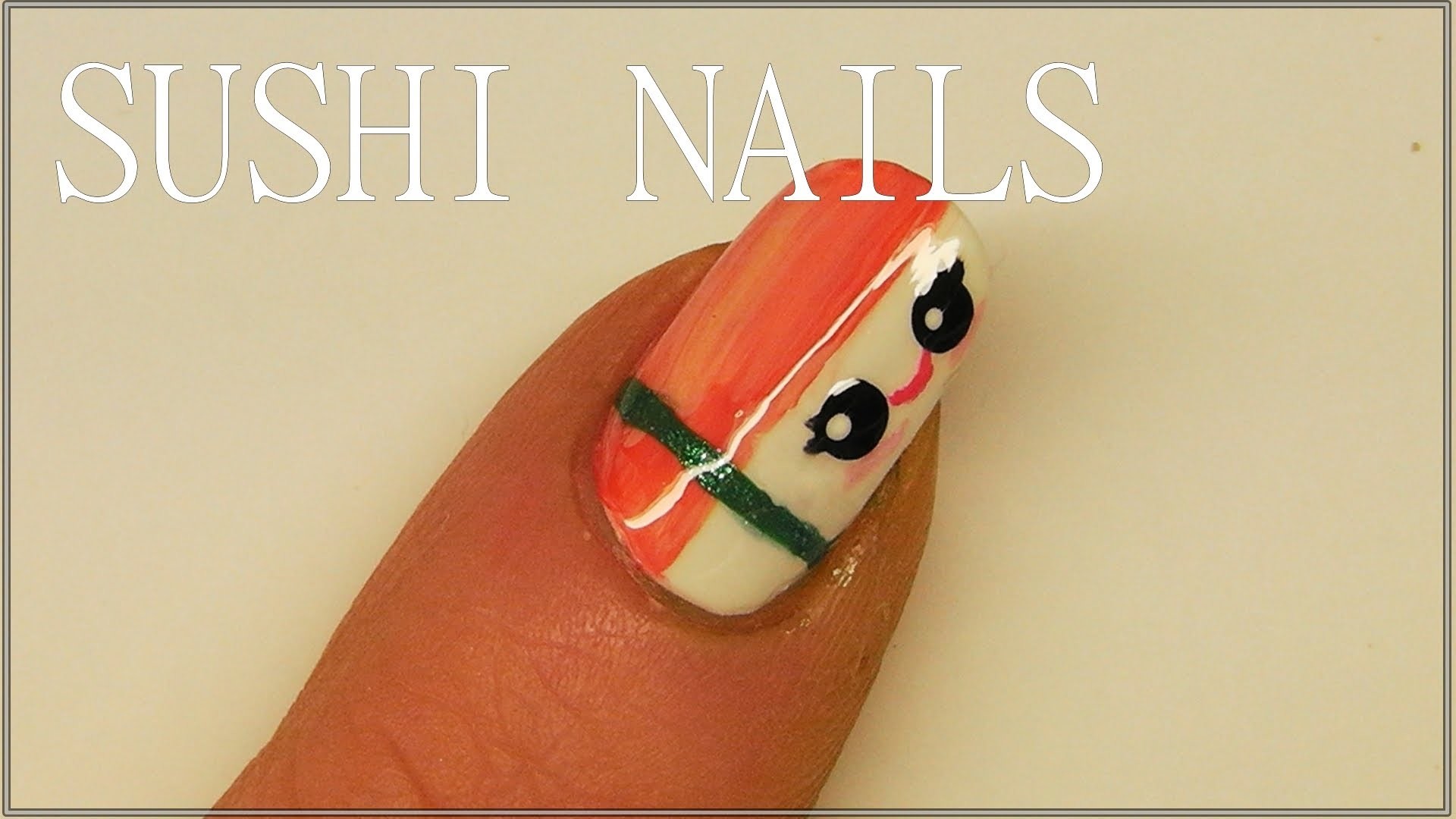 Nail art, Sushi kawaii, Unghie, Nigiri, 16:9 Full HD, sfondo widescreen