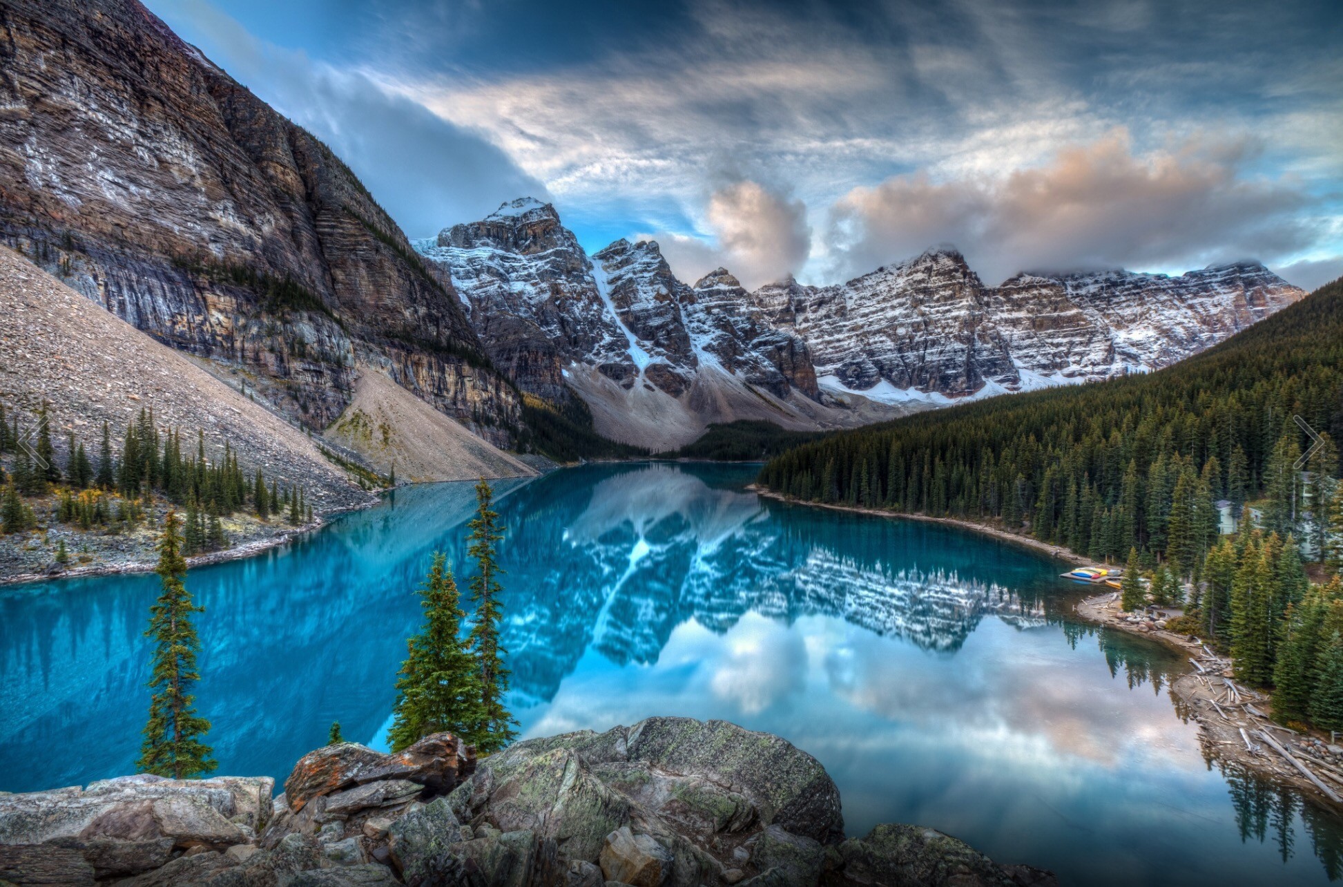 Lago Moraine, Parco nazionale di Banff, Canada, Riflesso, sfondo per iMac