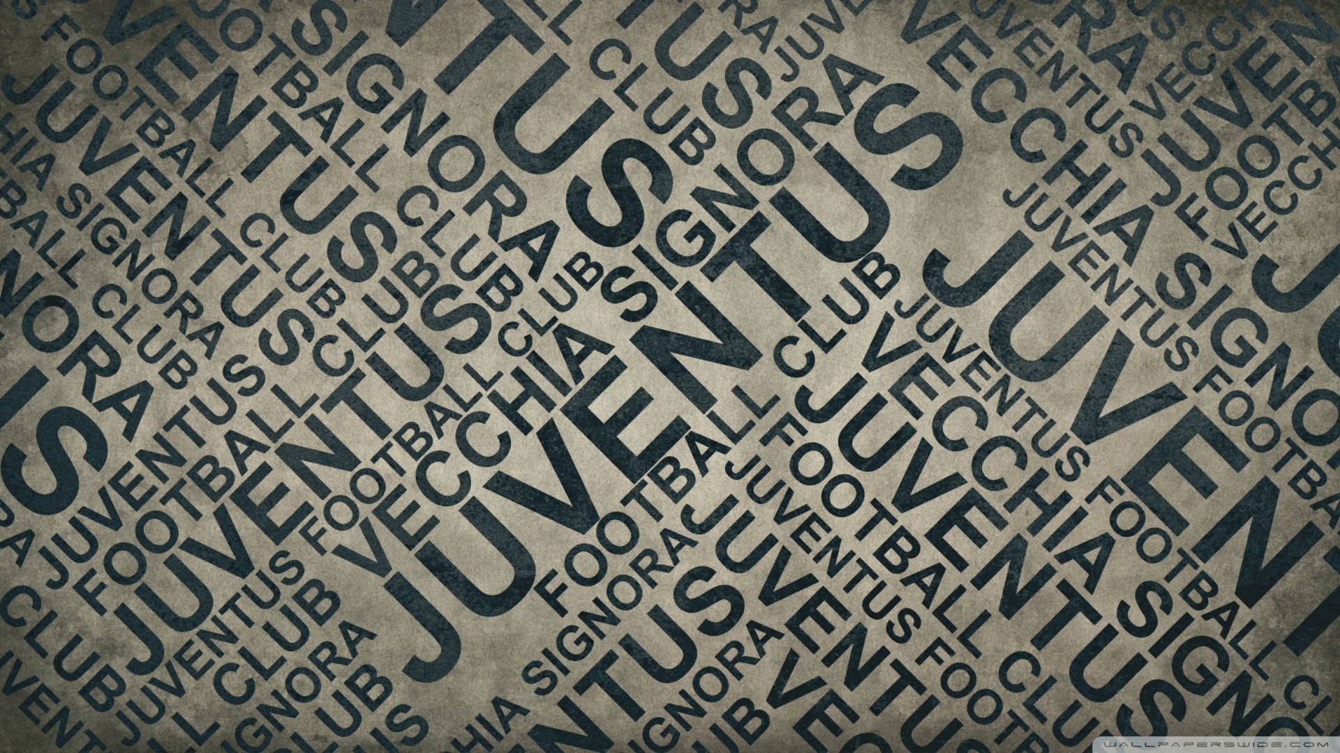 Juventus, Vecchia Signora, Tipografia, Seppia, Full HD, sfondo per portatile