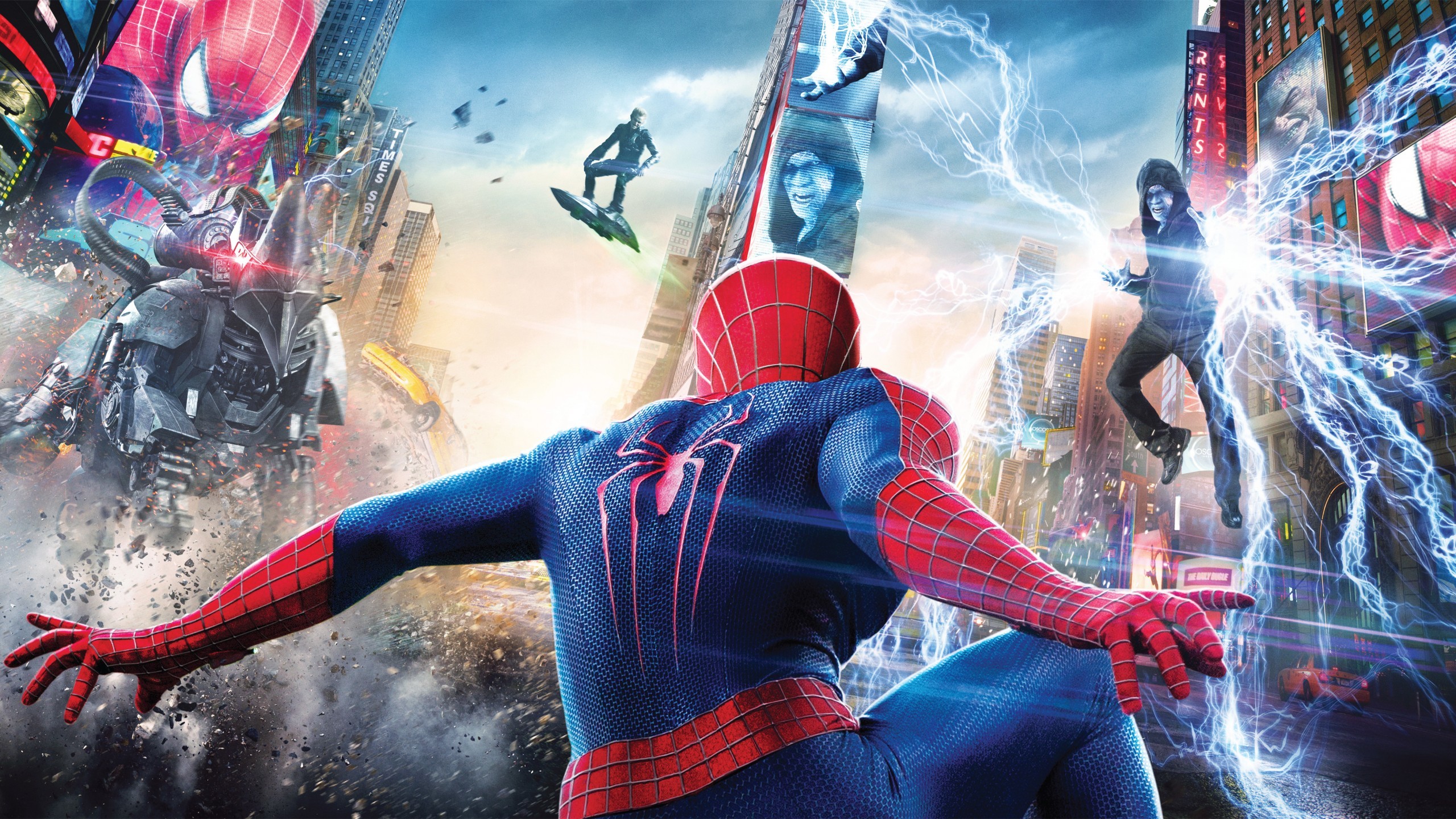 Spider-Man, The Amazing Spider-Man 2, Electro, Goblin, 2K, sfondo per PC