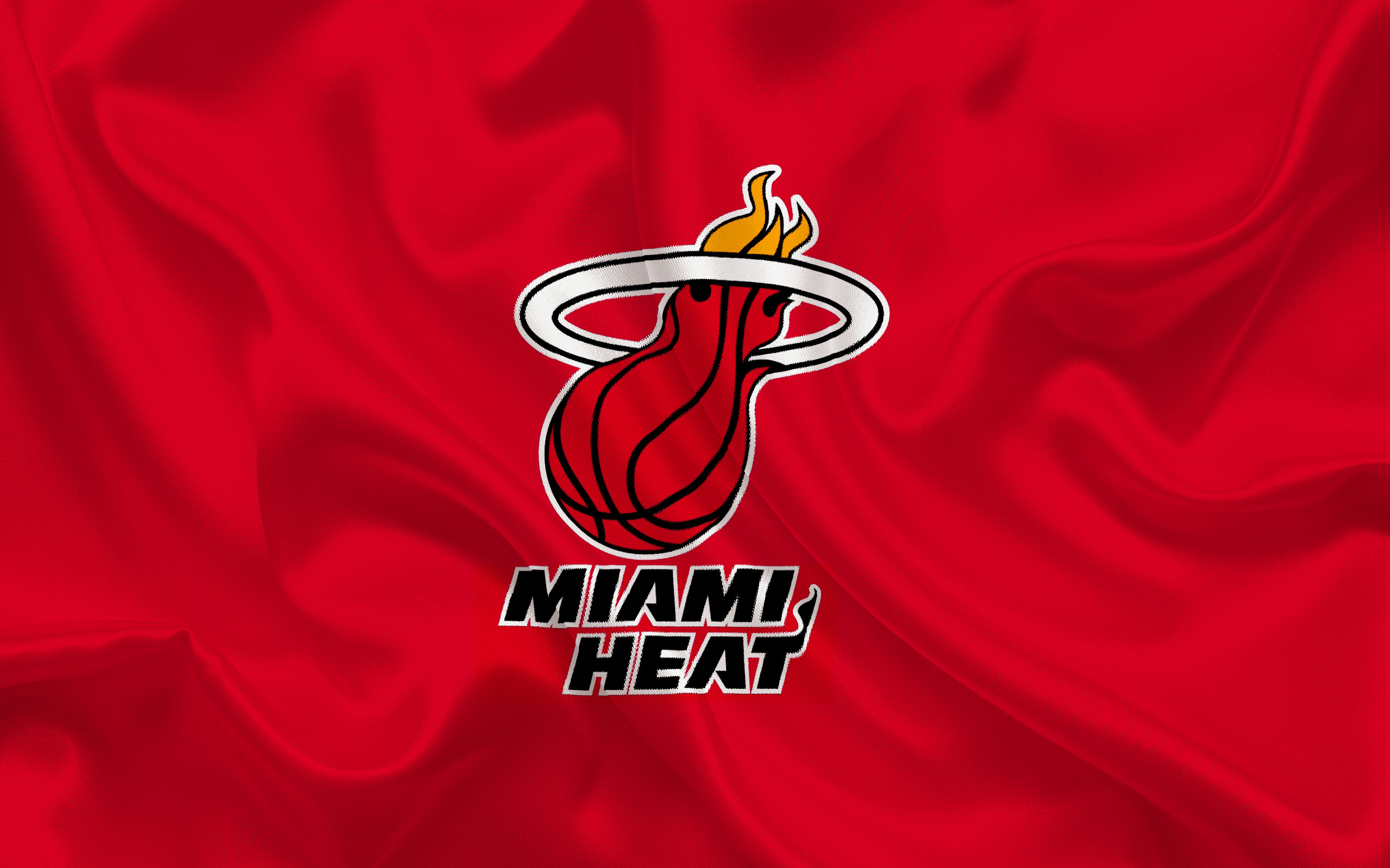 Miami Heat, NBA, Logo, Bandiera rossa, 2K, sfondo per PC e portatile