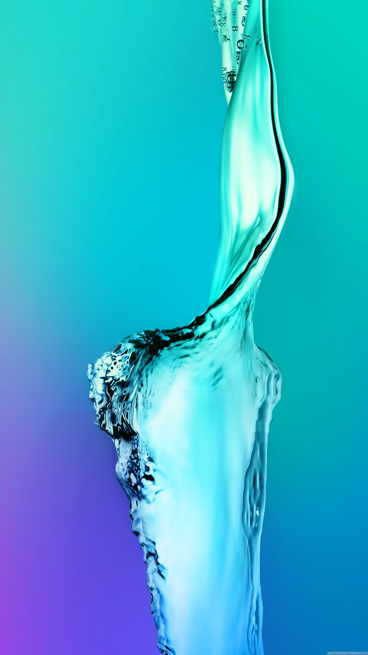 Sfondo originale Galaxy S6, Spruzzo d'acqua, Turchese, Viola, schermata di blocco Samsung S25 Edge