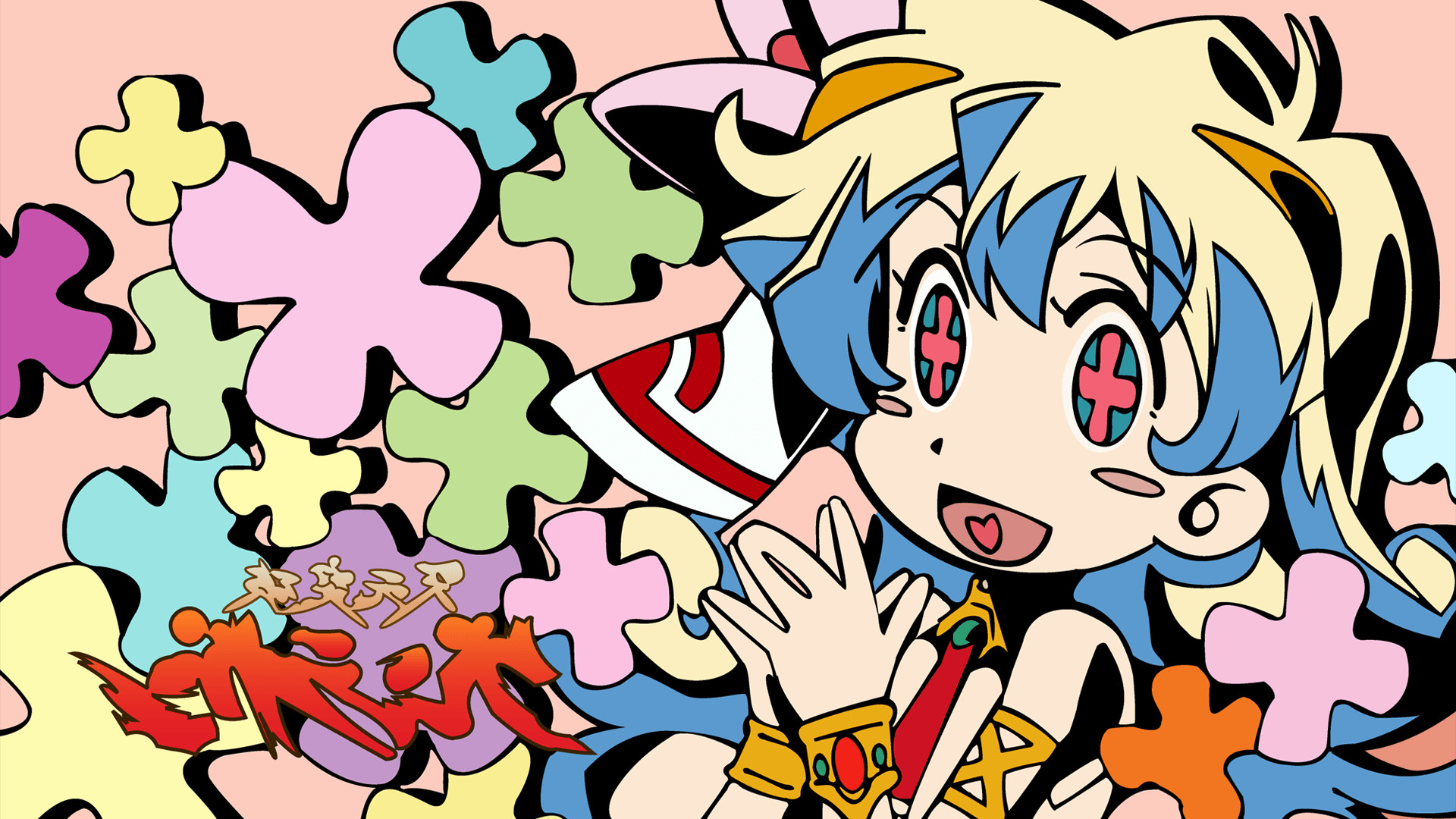 Nia Teppelin, Gurren Lagann, Colori pastello, Puzzle, 1920x1080, sfondo per PC