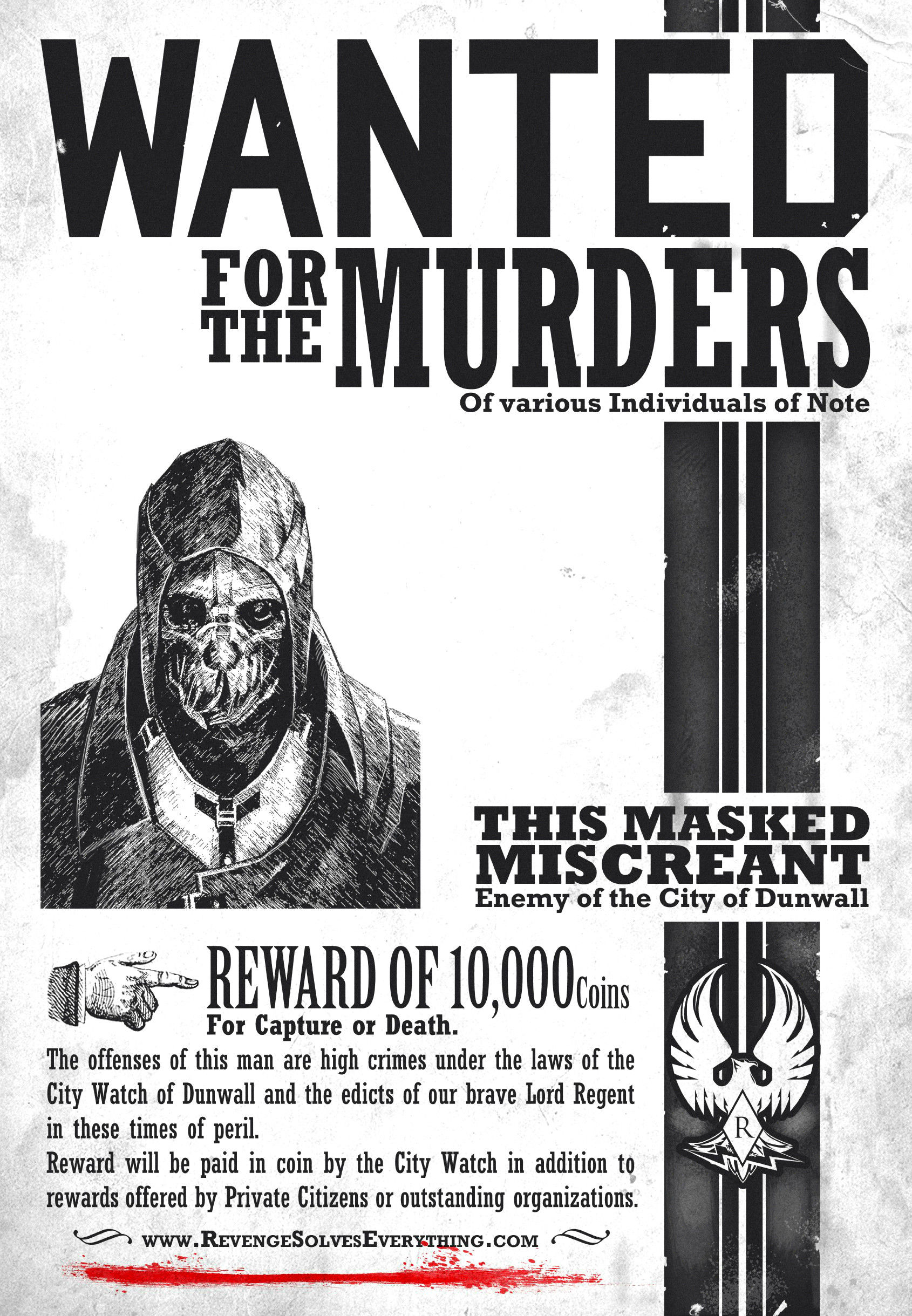 Dishonored, Manifesto Wanted, Corvo Attano, Taglia, QHD+, schermata di blocco iPad