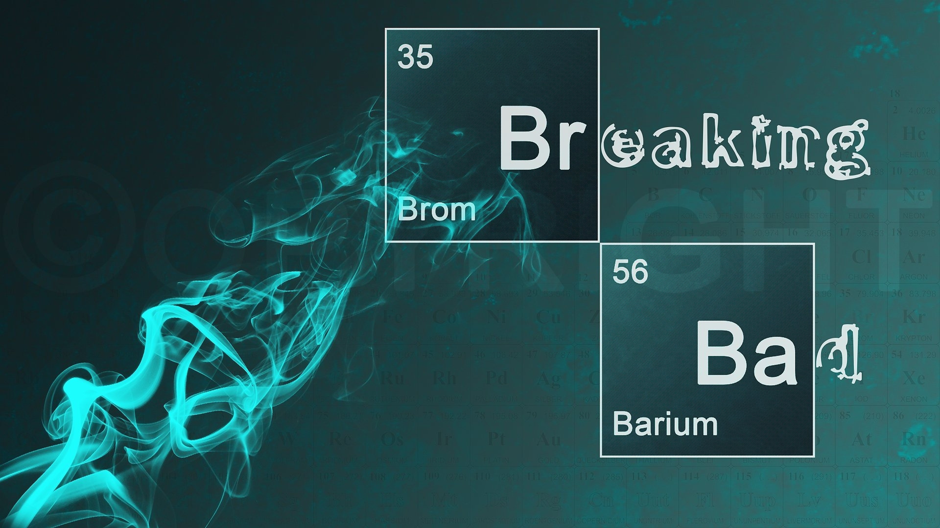 Breaking Bad, Bromo, Bario, Fumo, Turchese, 4K 2160p, sfondo desktop