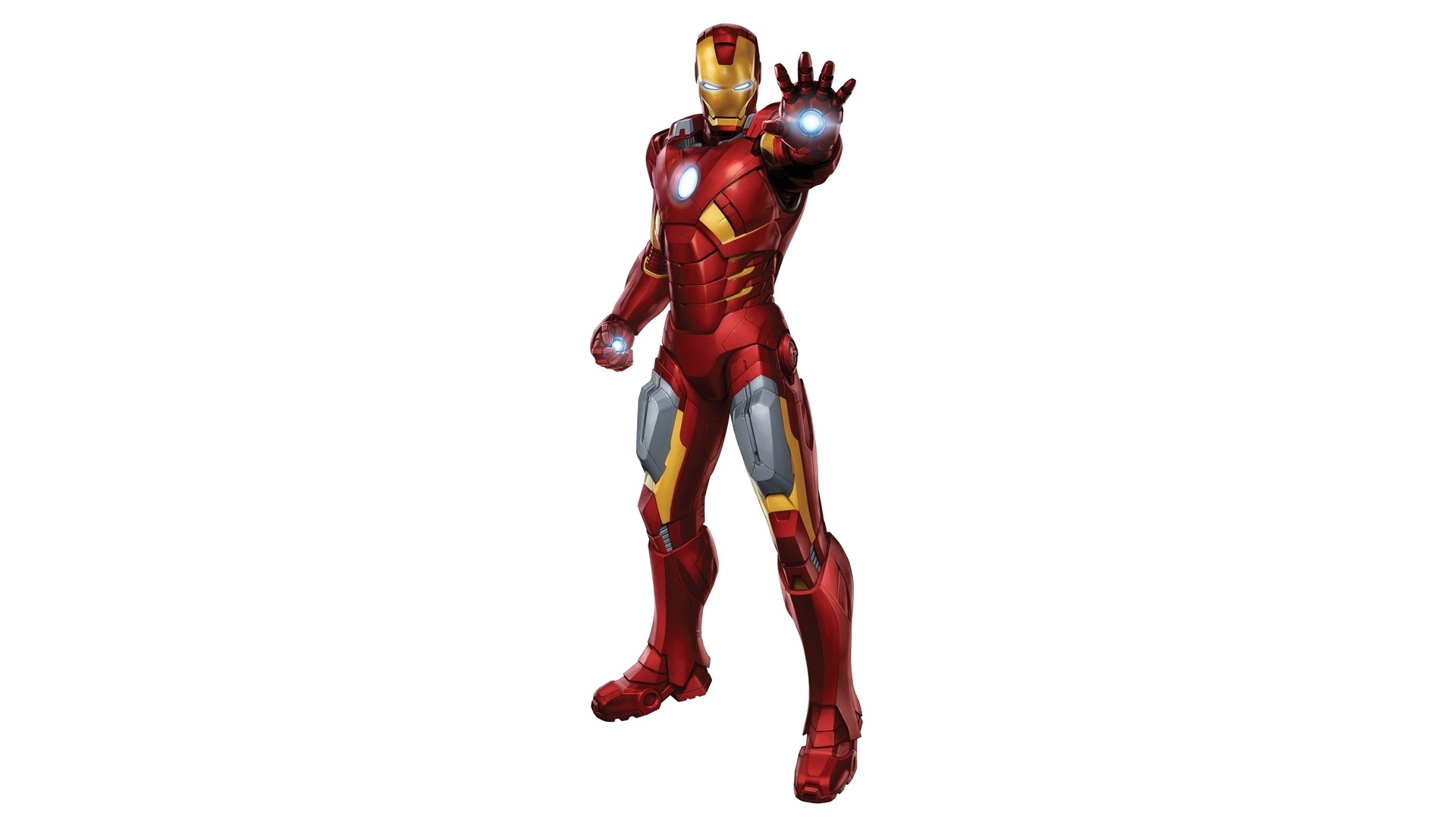 Iron Man, Armatura, Sfondo bianco, 16:9 Full HD, wallpaper widescreen