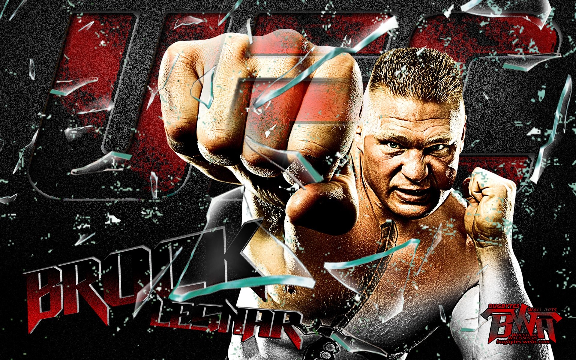 Brock Lesnar, UFC, Pugno, Arte digitale, Full HD, sfondo Windows 11