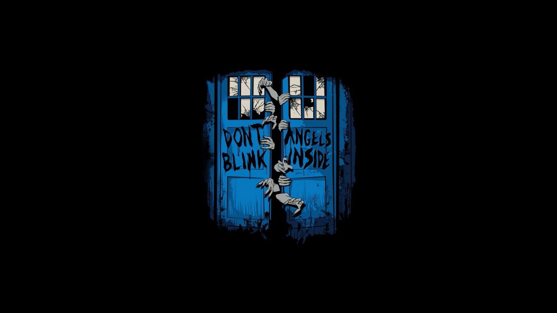 Doctor Who, Angeli Piangenti, TARDIS, Don't Blink, 1920x1080, immagine di sfondo