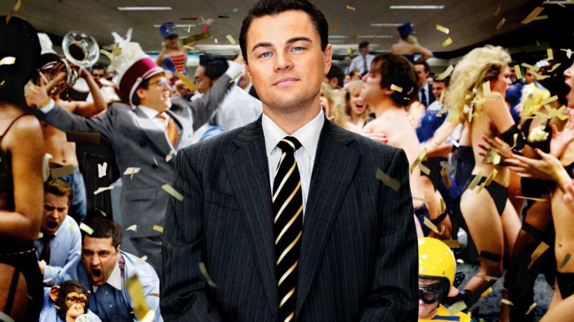 Leonardo DiCaprio, Jordan Belfort, The Wolf of Wall Street, Festa, Banda, sfondo per portatile