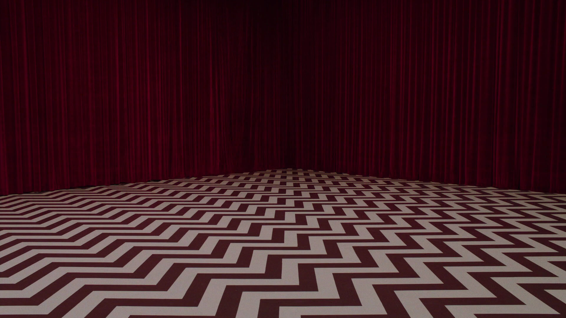 Loggia Nera, Twin Peaks, Stanza Rossa, Tende rosse, Pavimento a zigzag, sfondo 1920x1080 per PC