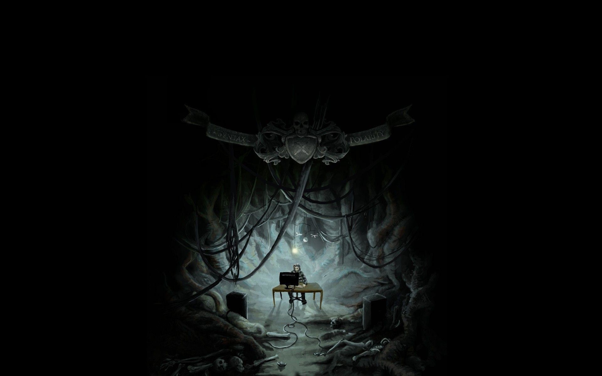 Arte oscura, Sfondo nero, 16:10 Full HD, wallpaper widescreen