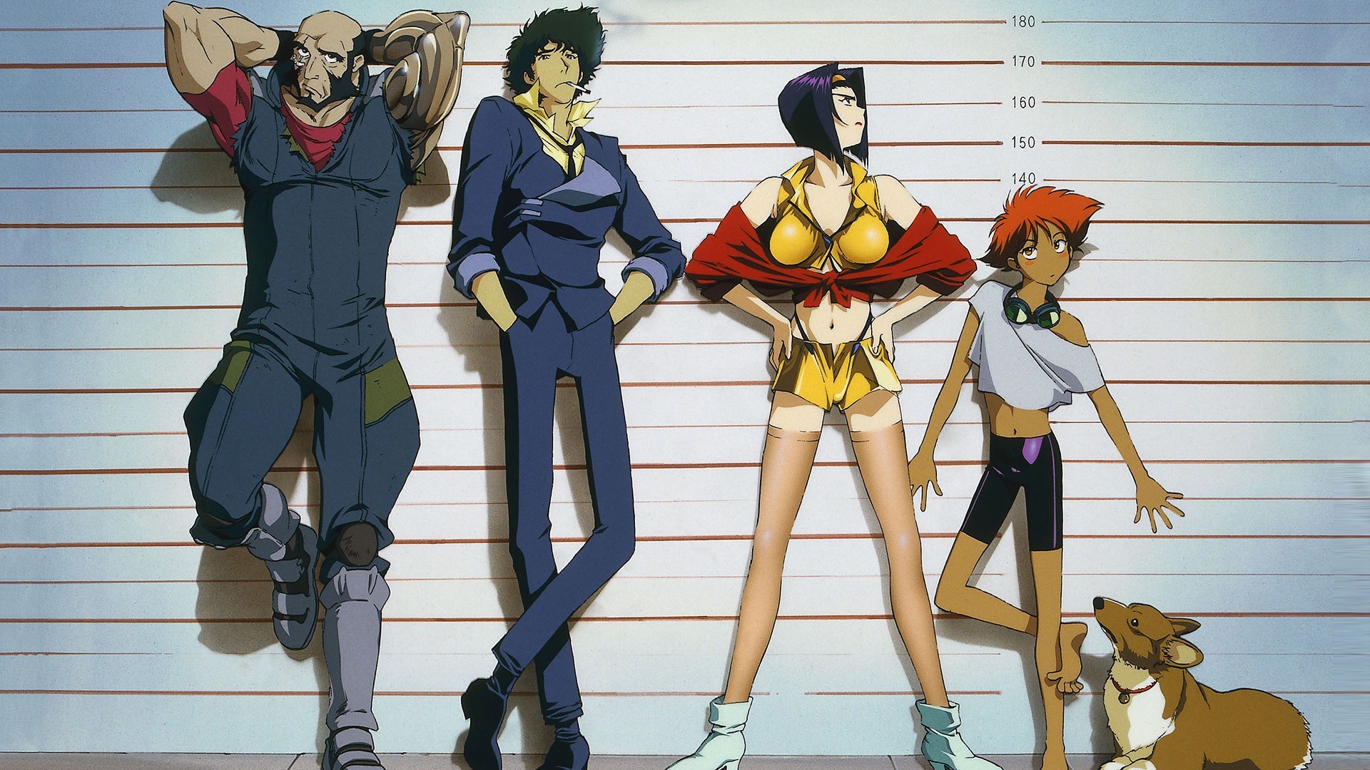 Jet Black, Spike Spiegel, Faye Valentine, Ed, Ein, Cowboy Bebop, sfondo desktop 1920x1080