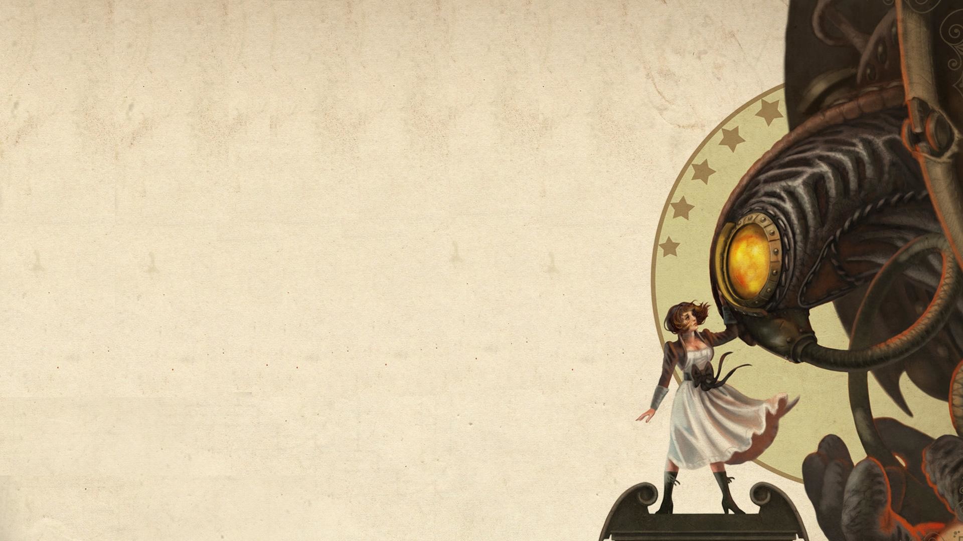 Songbird, Elizabeth, BioShock Infinite, Art déco, 16:9 Full HD, wallpaper widescreen