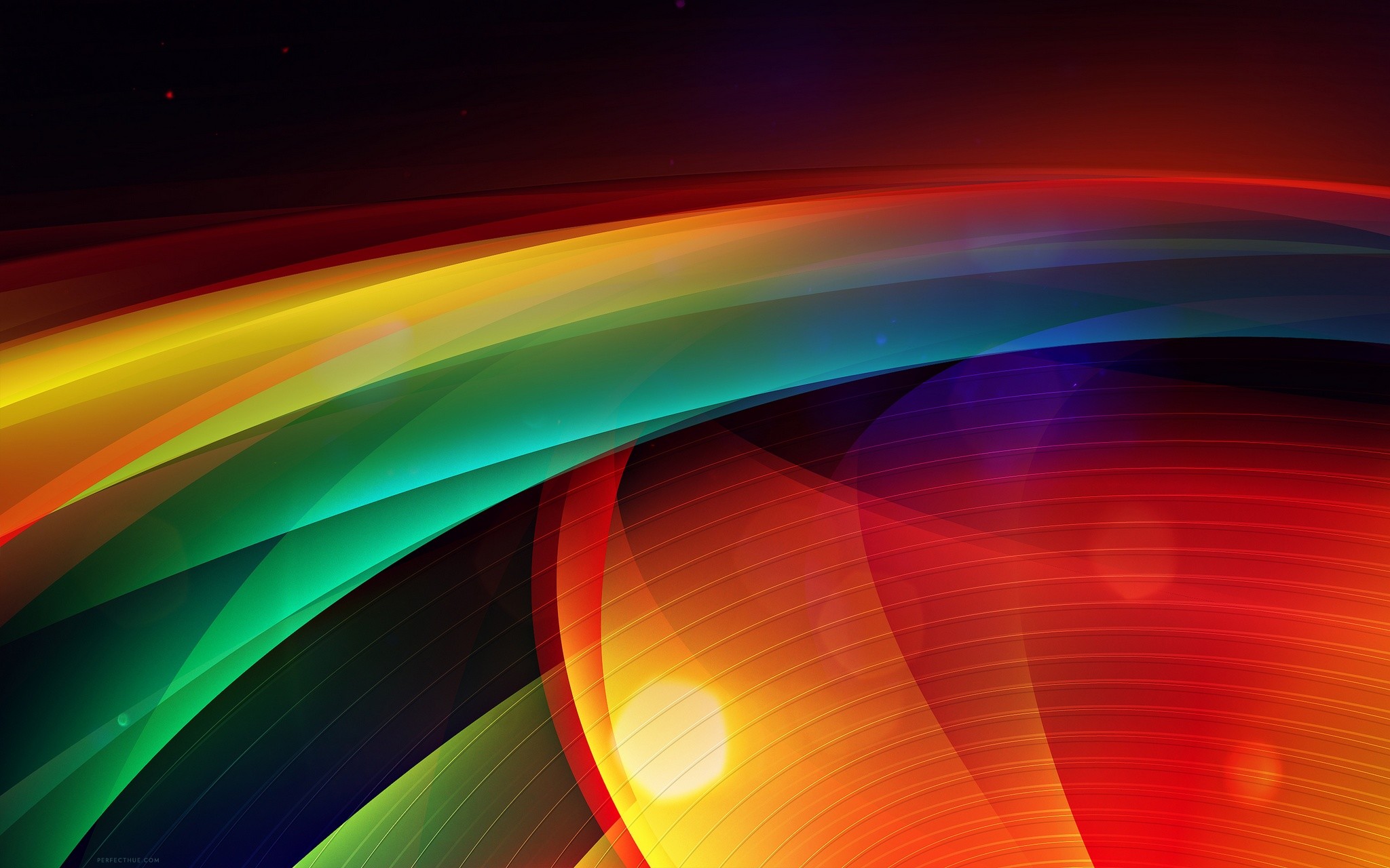 Astratto, Arcobaleno, Onde di luce, sfondo per Samsung S3