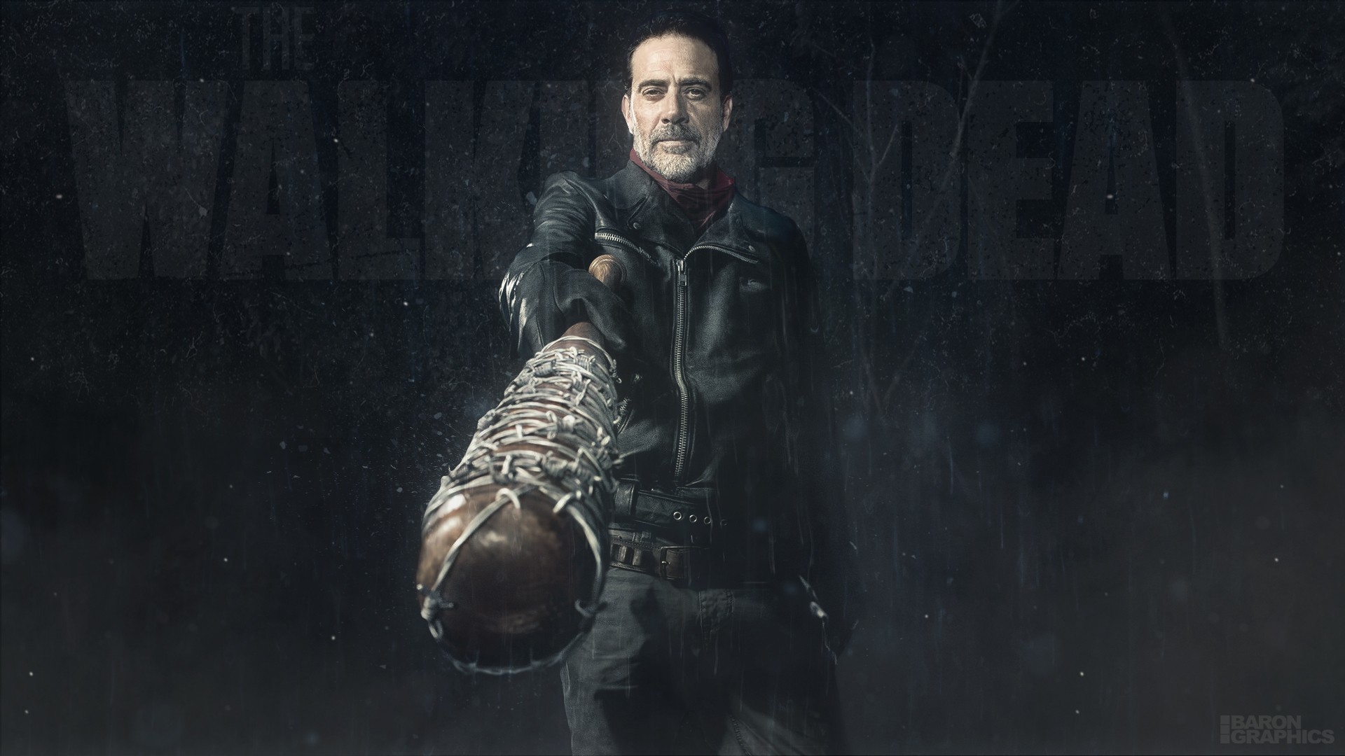 Negan, Jeffrey Dean Morgan, The Walking Dead, Lucille, Mazza da baseball, sfondo Full HD per computer