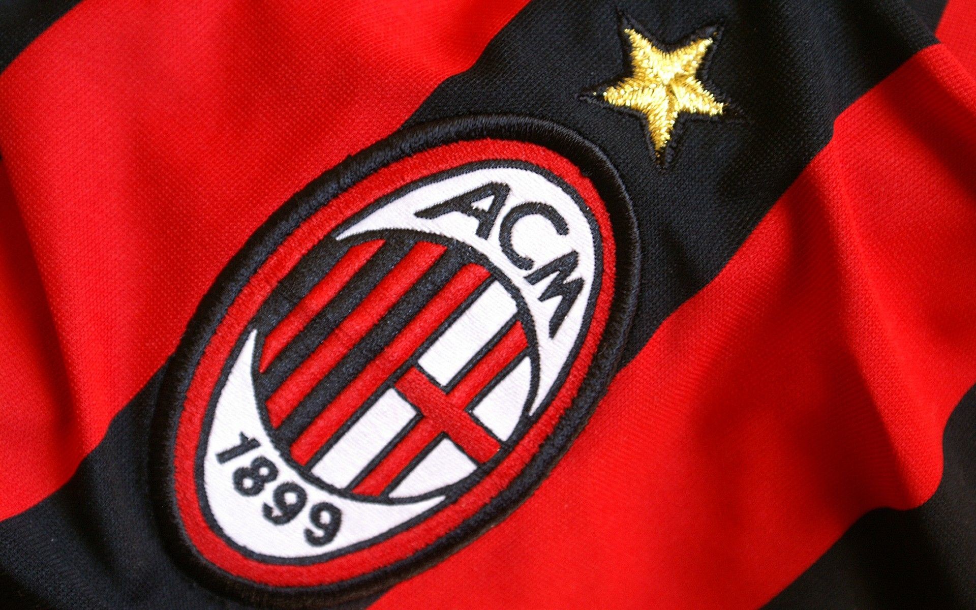 Stemma AC Milan, AC Milan, Maglia rossonera, Stella, 16:10 Full HD, sfondo widescreen