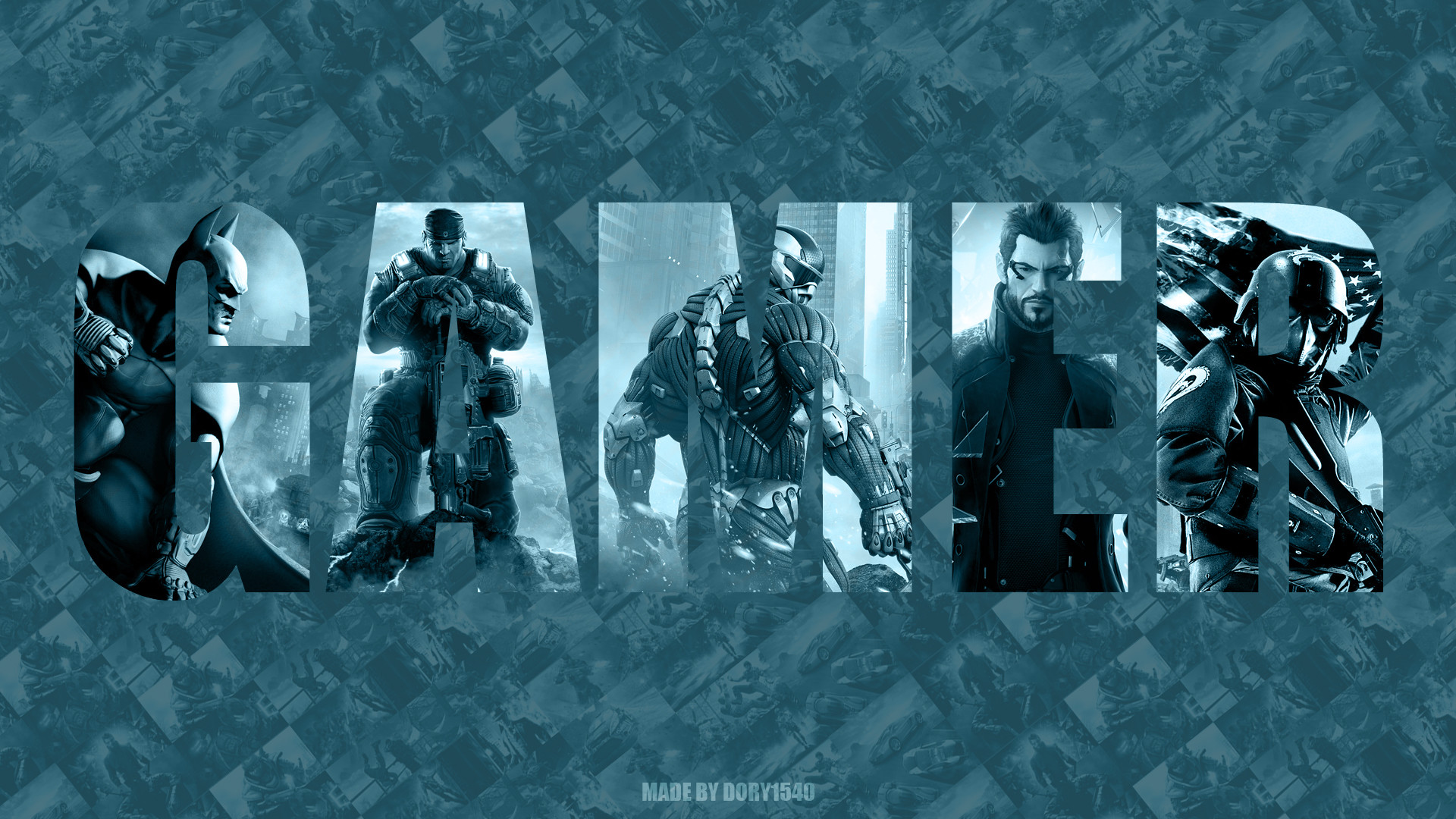 Gamer, Personaggi dei videogiochi, Tipografia, Full HD, sfondo per PC