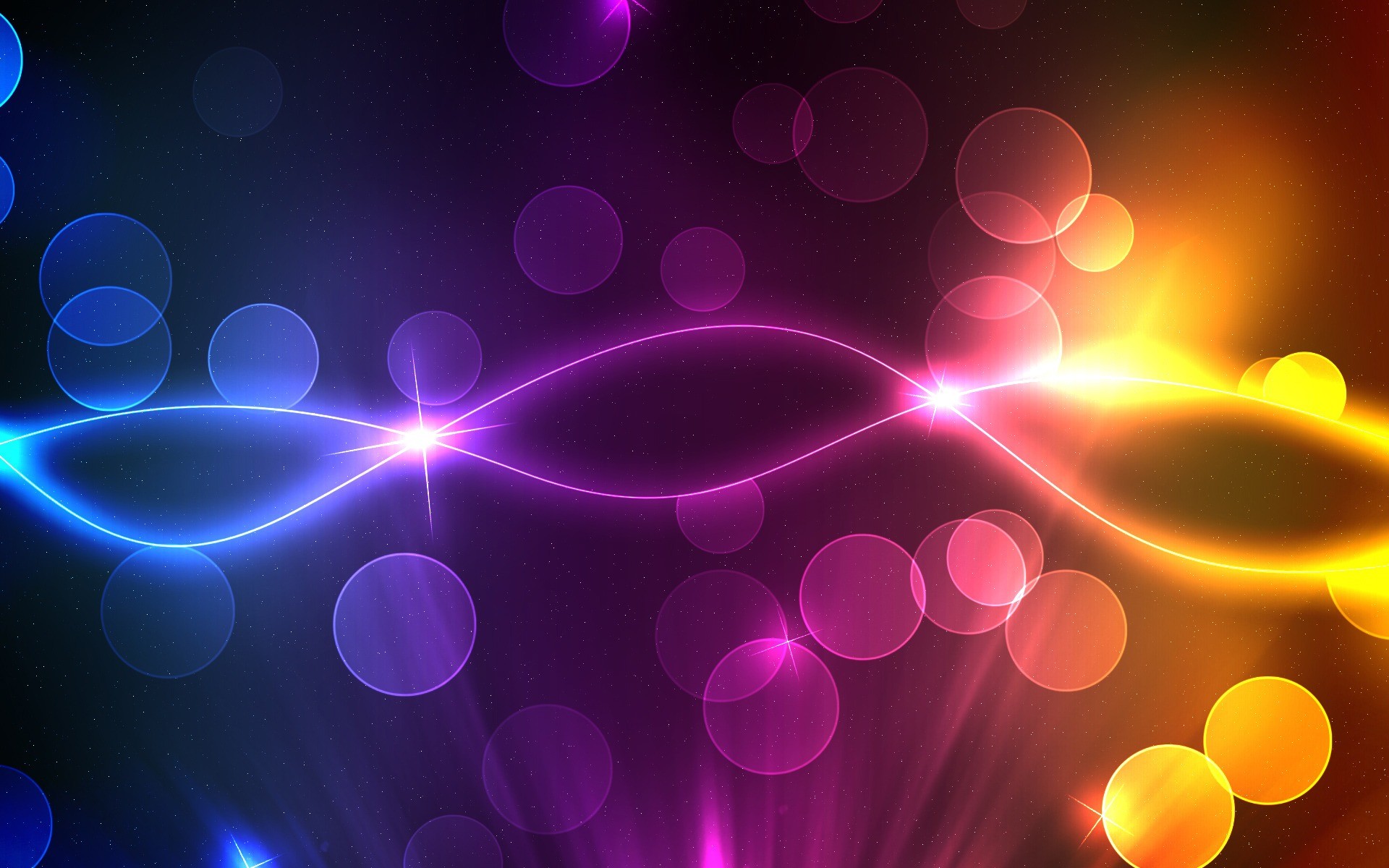 Onde di luce, Bokeh, Neon, 1920x1200, sfondo per PC