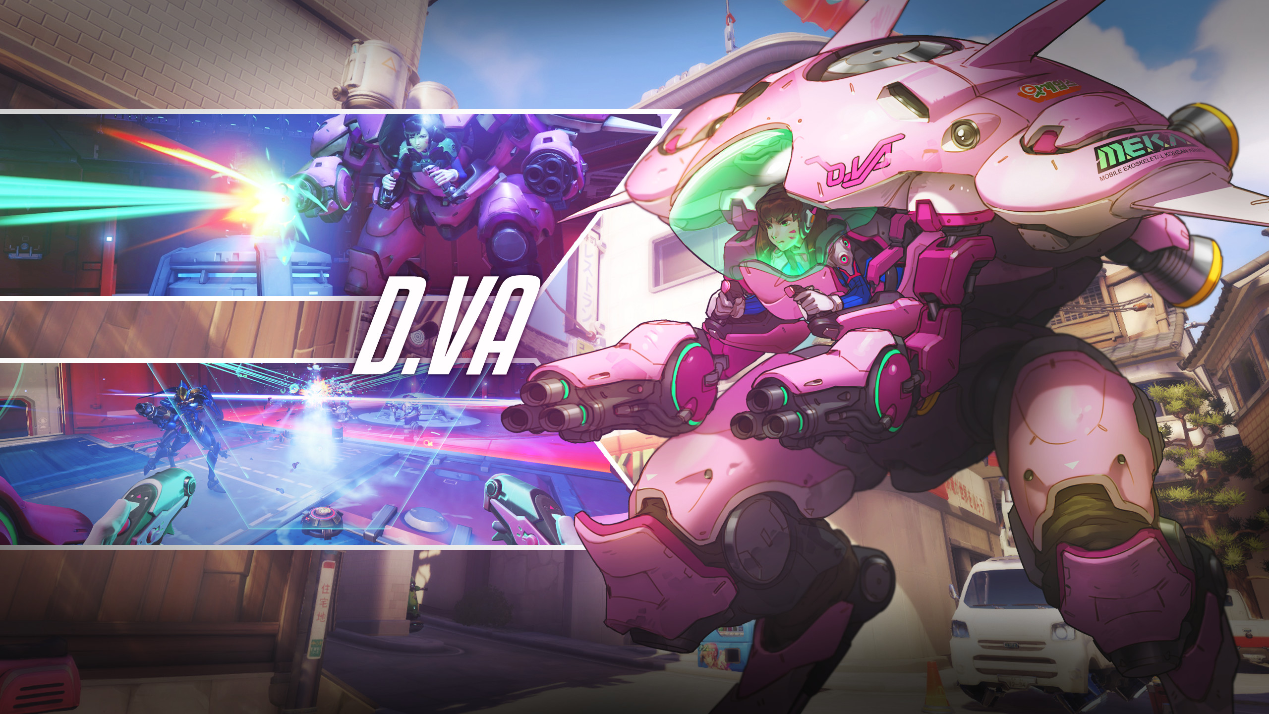 D.Va, Overwatch, MEKA, Azione, 16:9 2K, sfondo widescreen