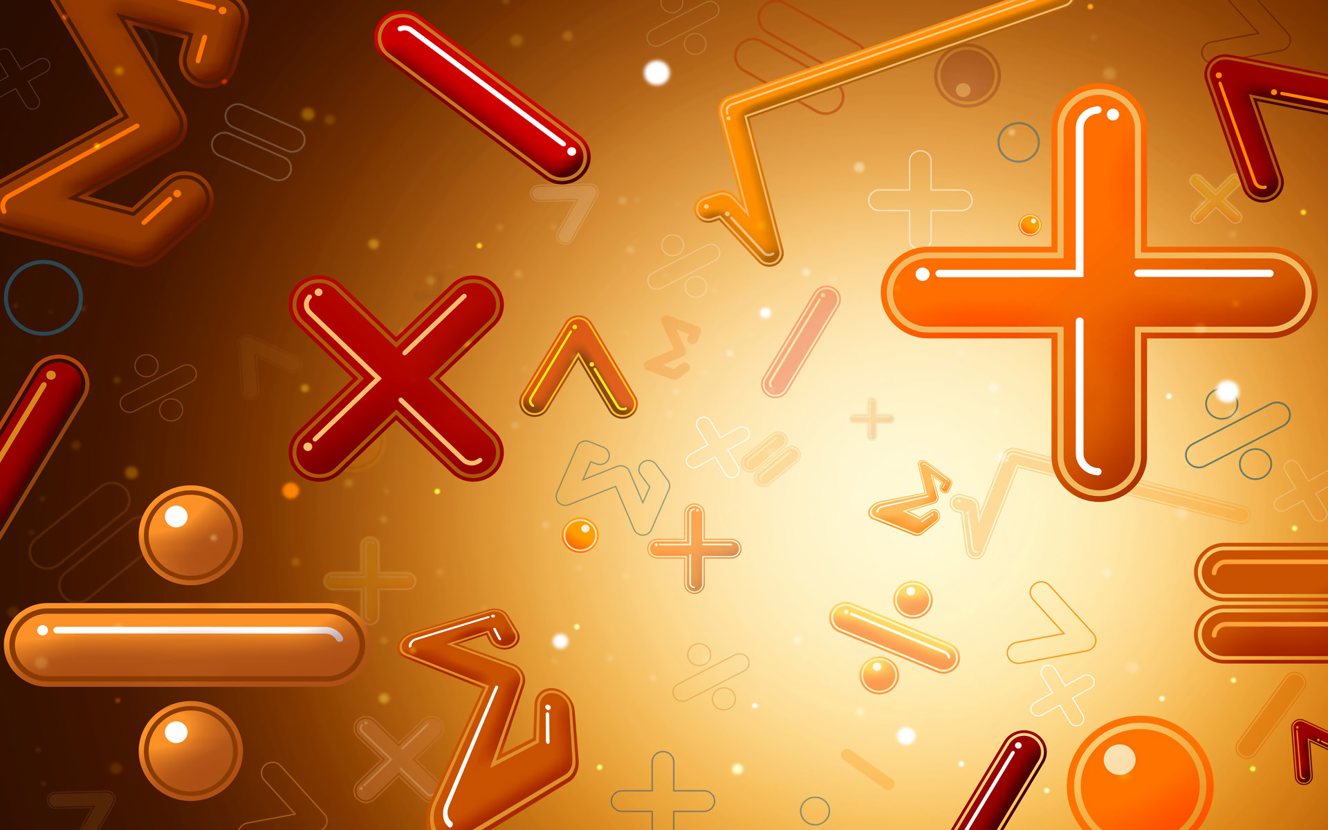 Simboli matematici, Operazioni, Più, Arte 3D, Arancione, 1920x1200, sfondo MacBook Pro