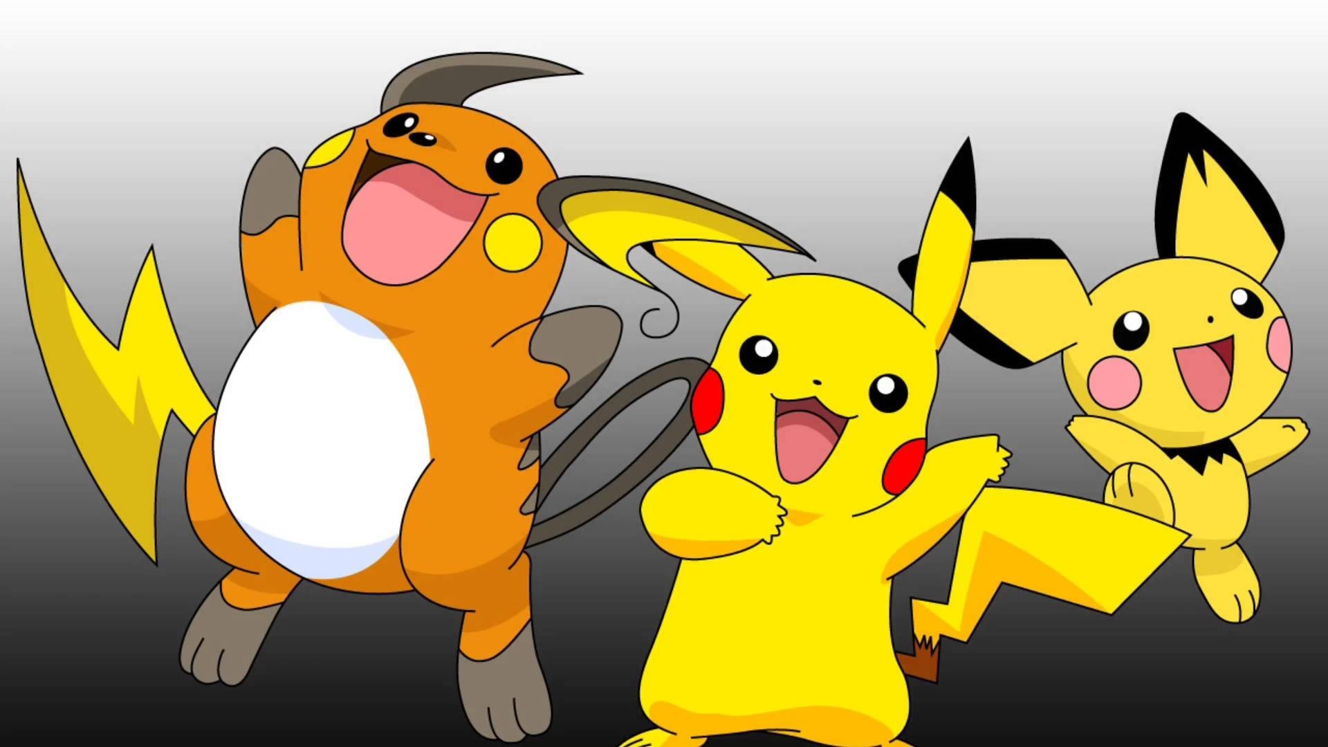 Pikachu, Raichu, Pichu, Pokémon, Evoluzione, Full HD, sfondo per PC e portatile