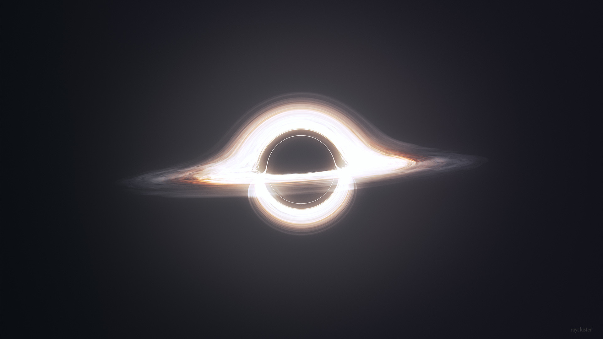Gargantua, Interstellar, Buco nero, Minimalista, 1920x1080, wallpaper desktop