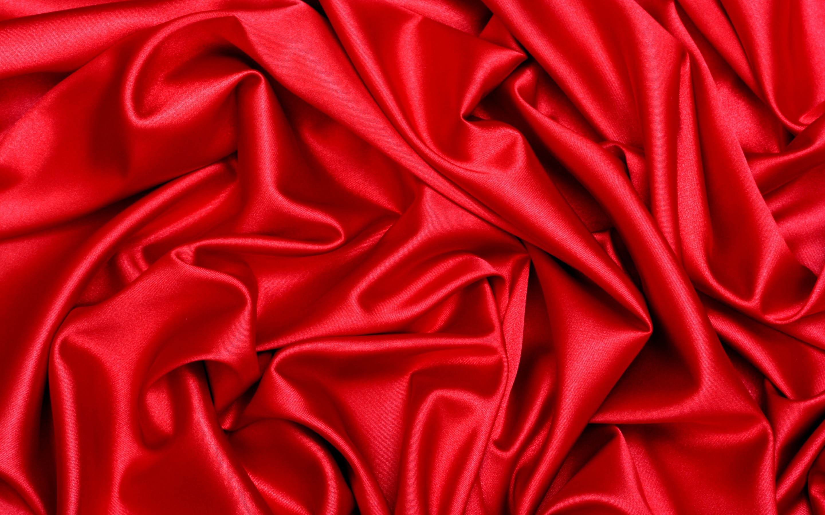 Raso rosso, Seta, Pieghe, Tessuto, 16:10 2K, sfondo widescreen
