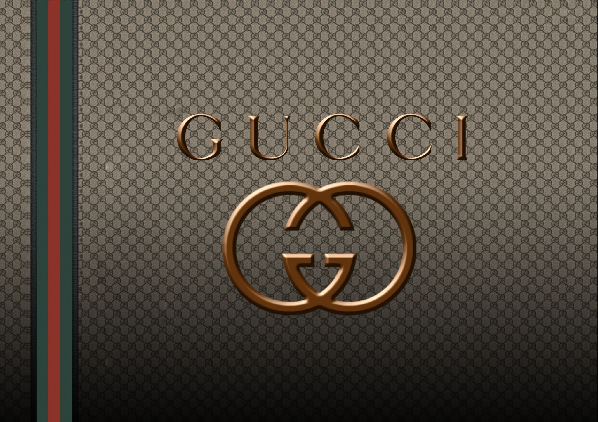 Gucci, Logo GG, Oro, Banda web, Full HD, sfondo per PC e portatile