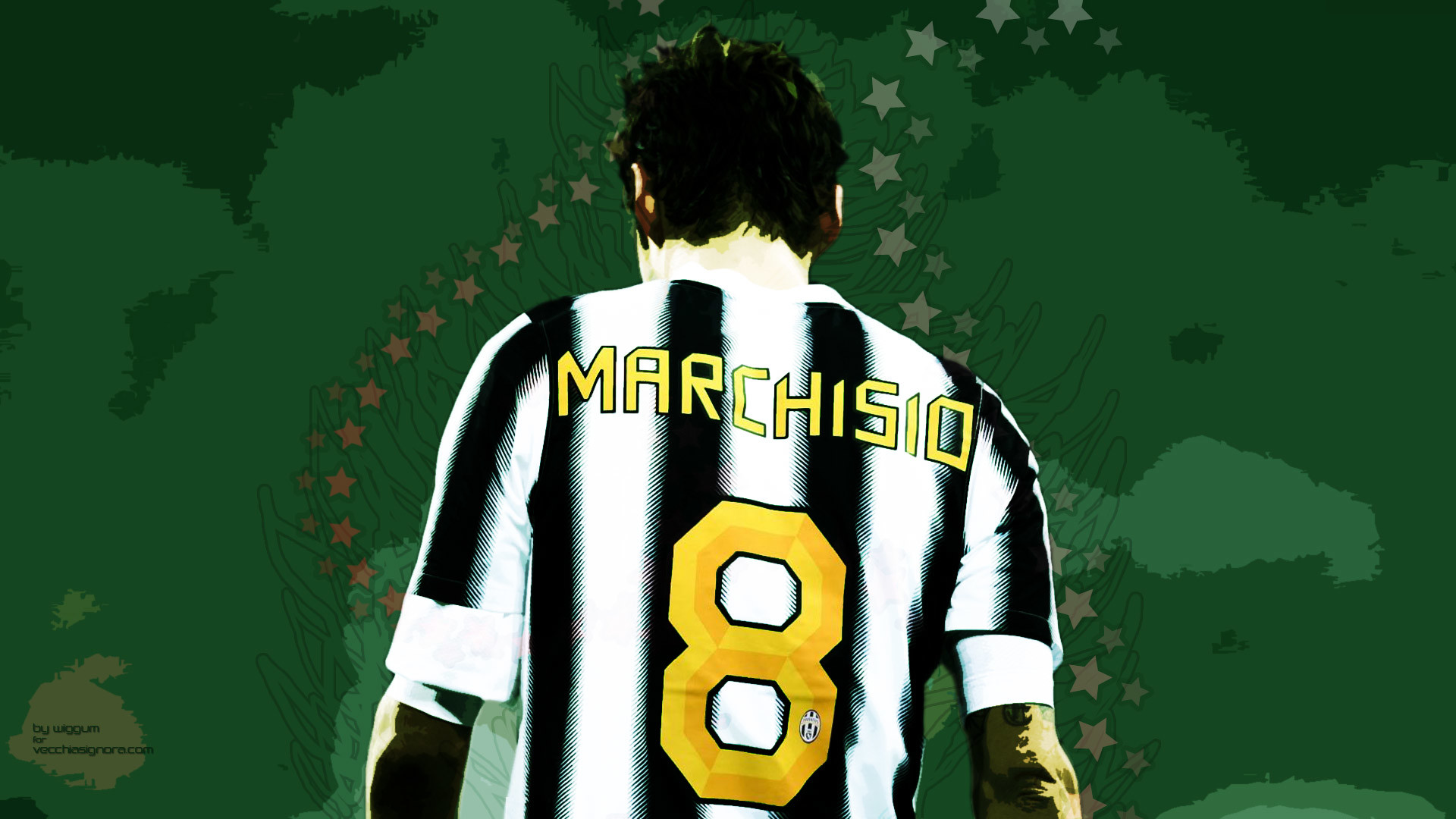 Juventus, Claudio Marchisio, Numero 8, Maglia, Verde, Full HD 1080p, sfondo desktop