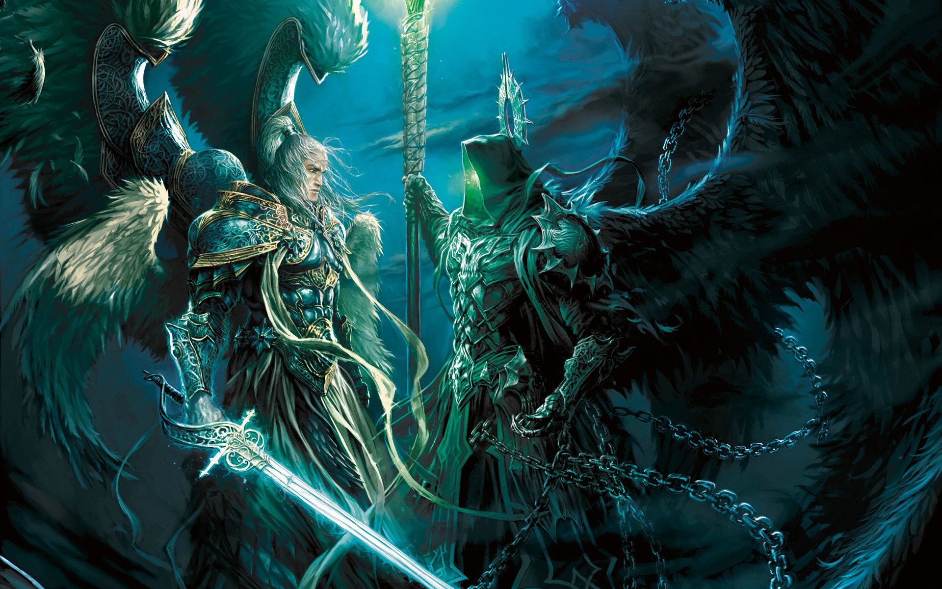 Magic: The Gathering, Guerrieri, Spada, Dark fantasy, Arte digitale, sfondo Windows 11