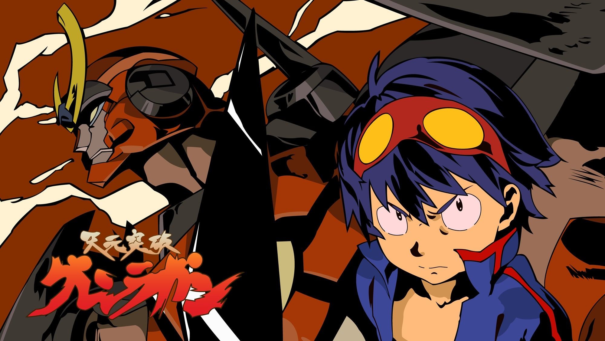 Simon, Gurren Lagann, Logo, Mecha, Full HD, sfondo per portatile
