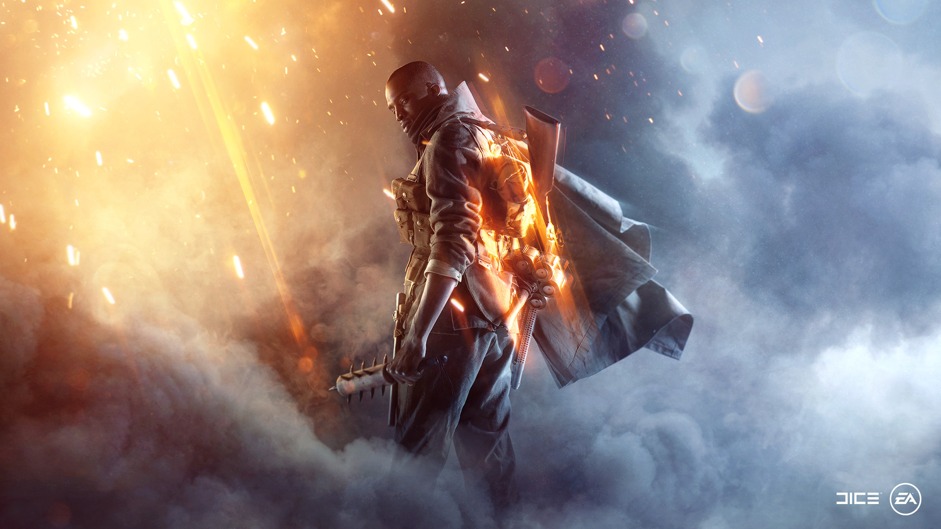 Battlefield 1, Soldato, DICE, Fumo, Videogioco, sfondo tablet
