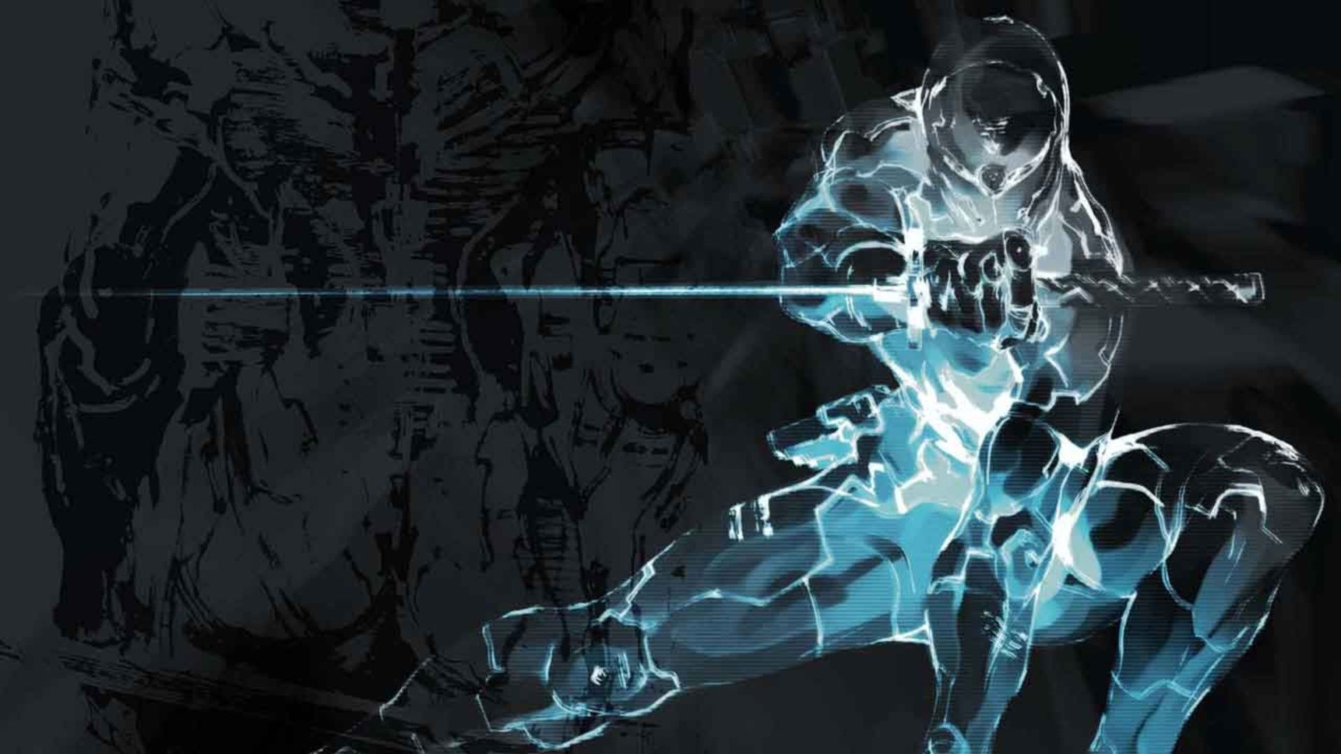 Gray Fox, Metal Gear Solid, Spada, Azzurro, Full HD 1080p, sfondo desktop