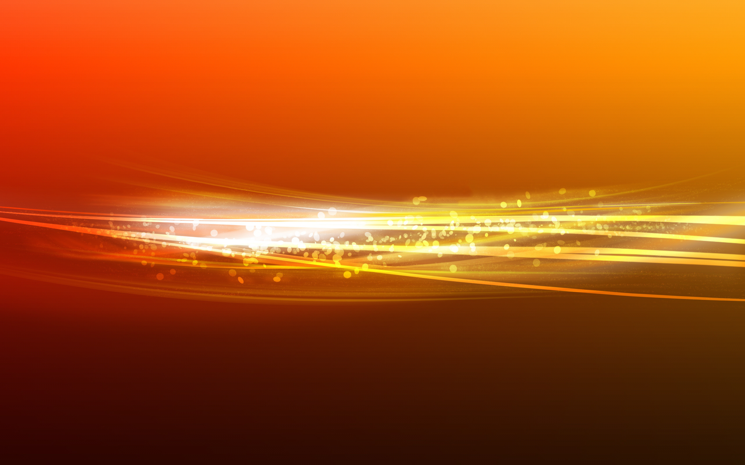 Linee luminose, Arancione, Astratto, 2K, sfondo per PC