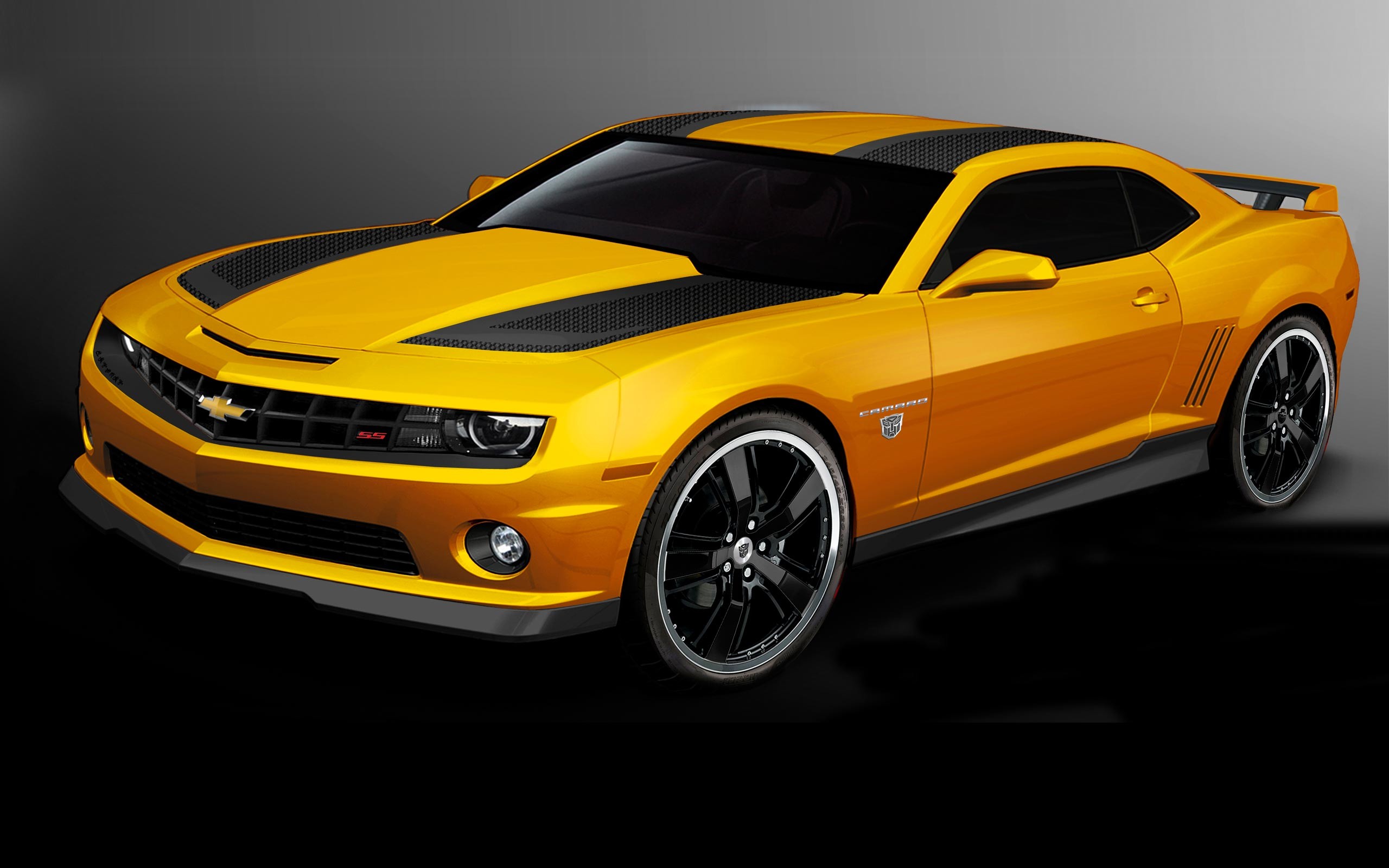 Chevrolet Camaro, Bumblebee, Transformers, Muscle car, Giallo, 2560x1600, sfondo MacBook Pro