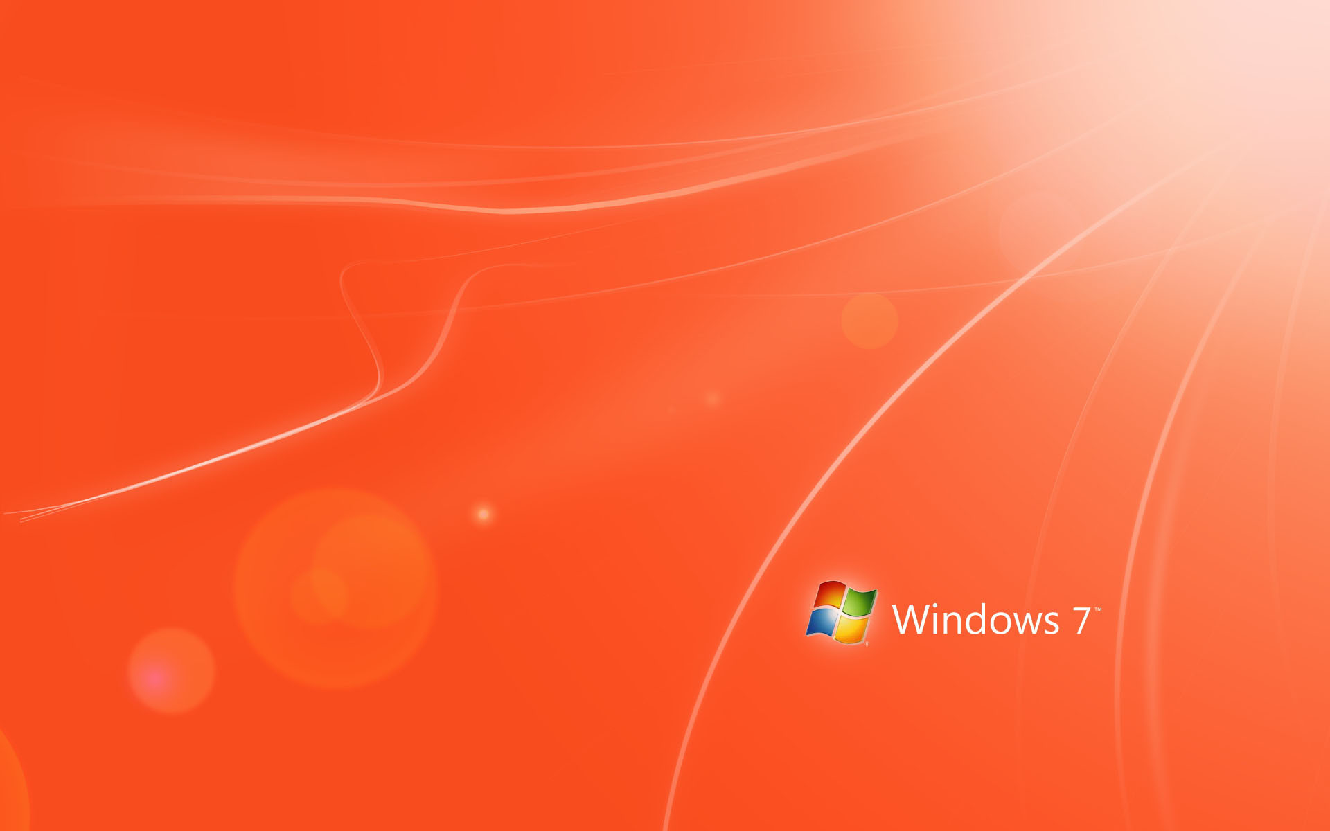 Windows 7, Logo Windows, Arancione, 1920x1200, immagine di sfondo