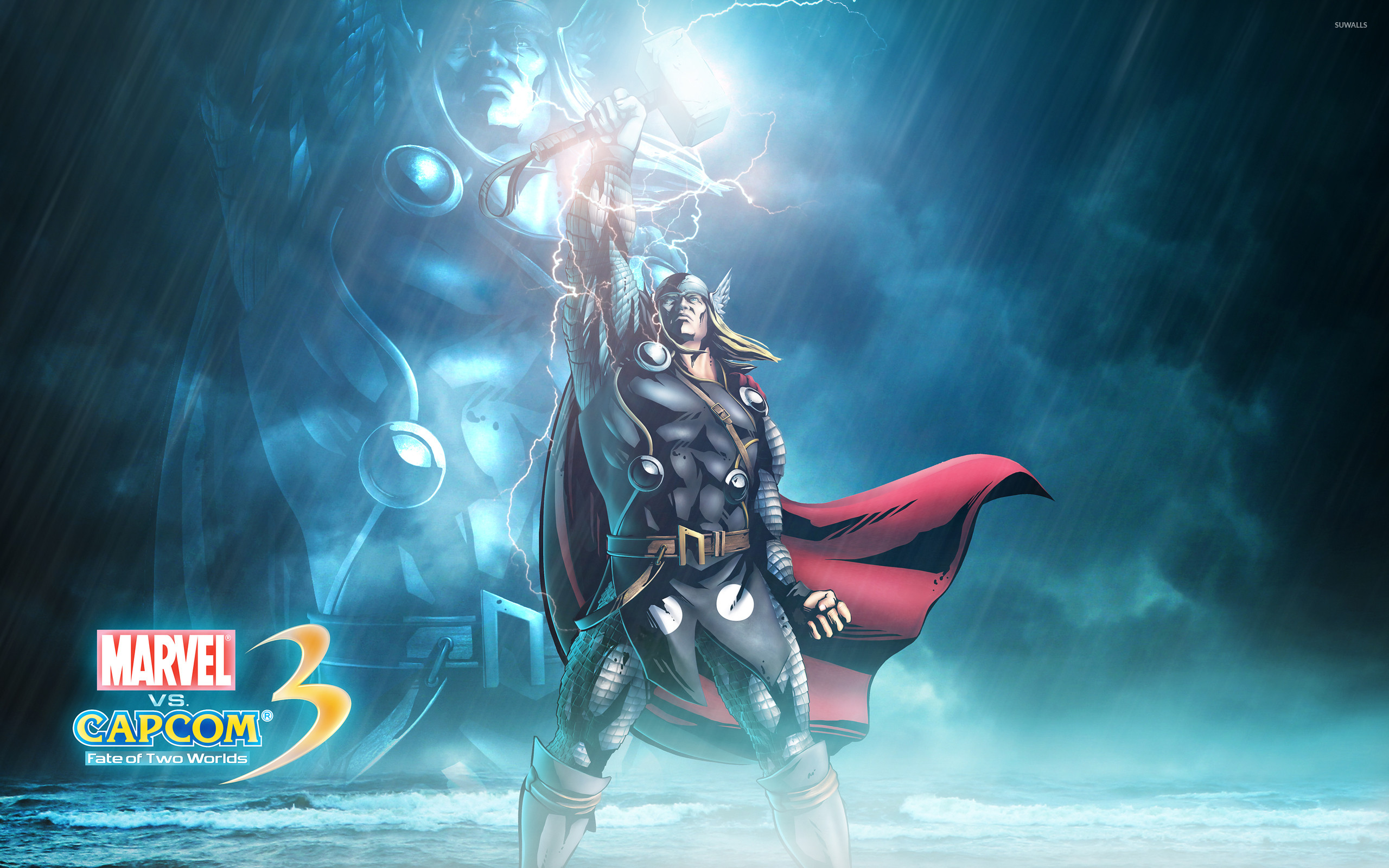 Thor, Marvel vs. Capcom 3, Mjolnir, Videogioco, Fulmini, 2K, sfondo per PC e portatile