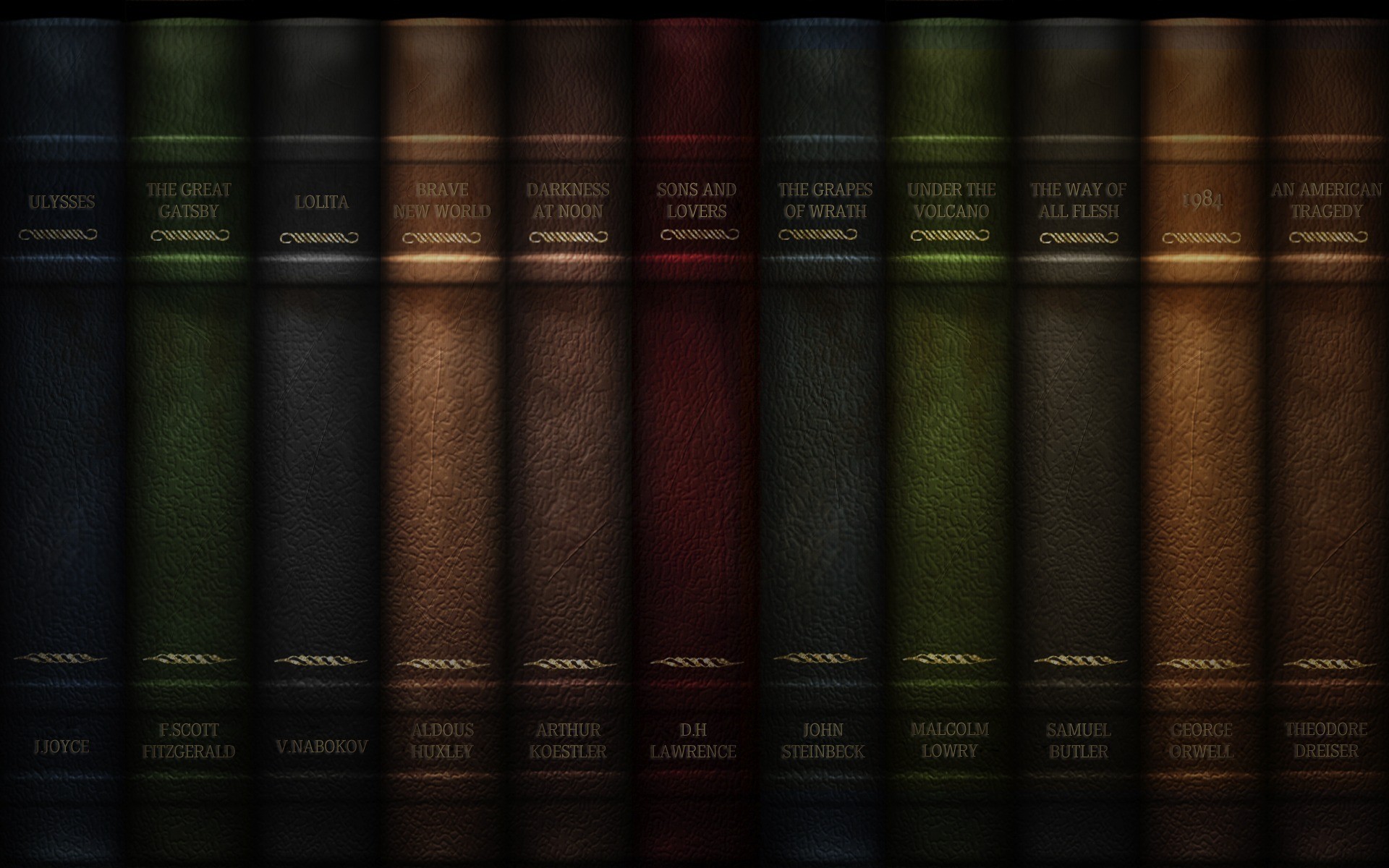 Libri, Dorsi, Rilegatura in pelle, Biblioteca, Full HD, sfondo Windows 11
