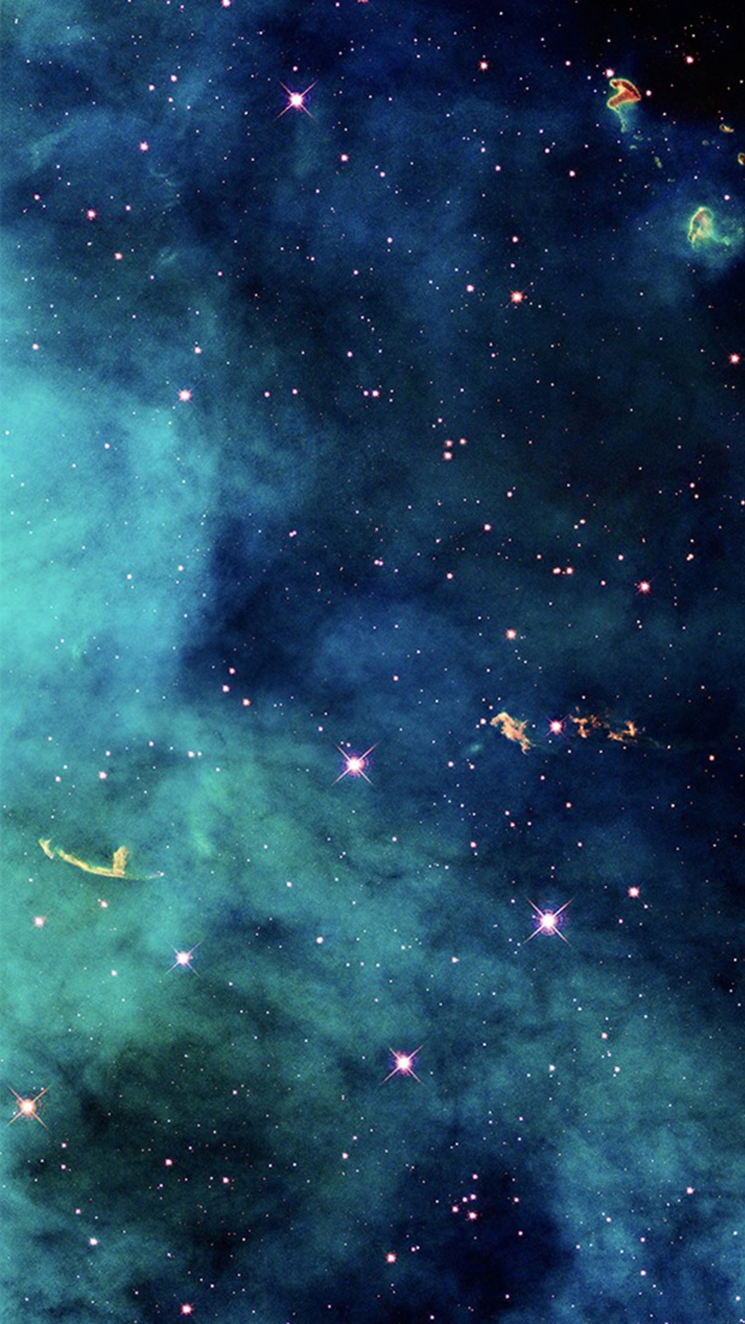 Nebulosa, Spazio, Blu, Stelle, sfondo iPhone