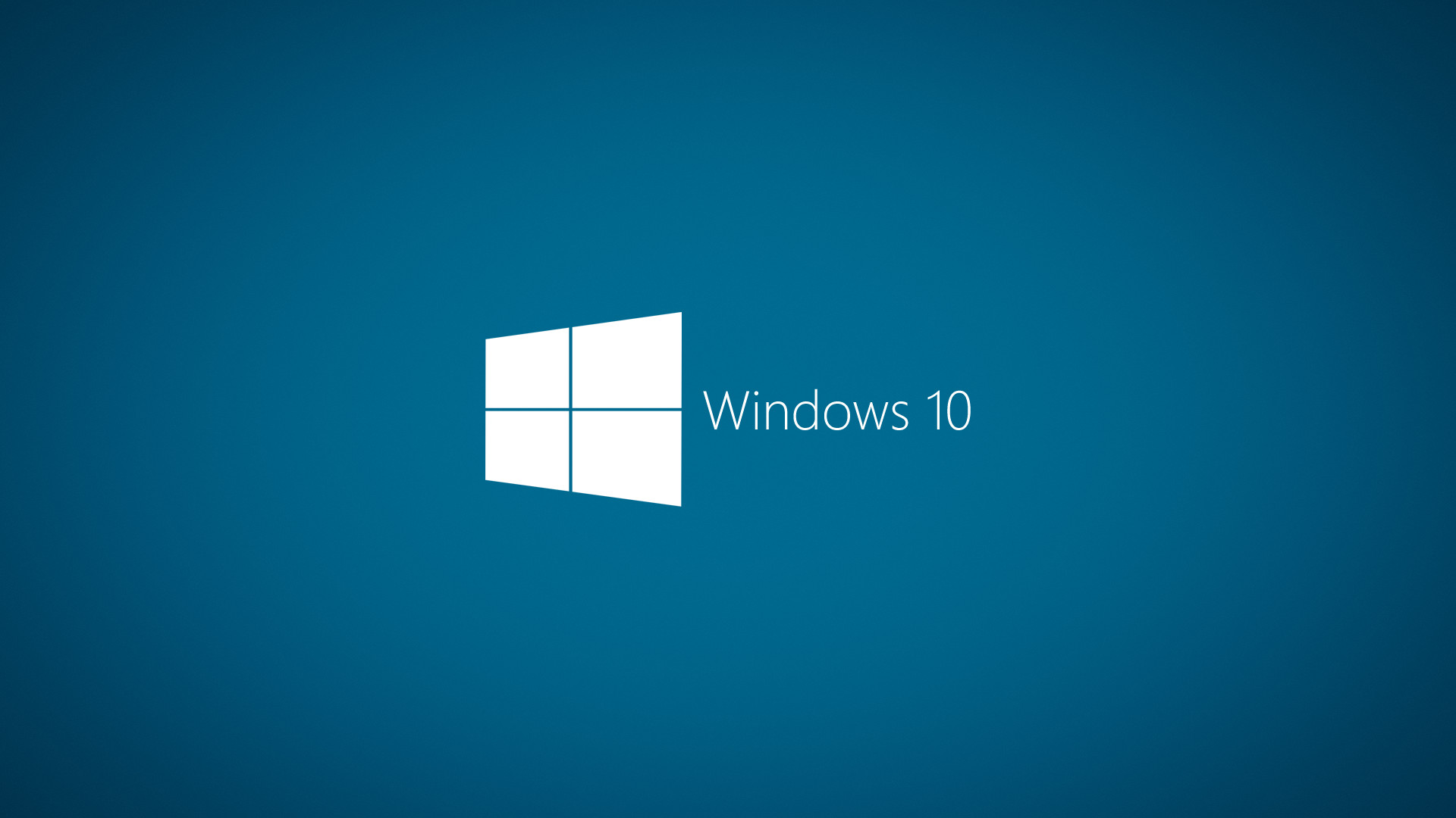 Windows 10, Logo Windows, Blu petrolio, Minimalista, 1920x1080, immagine di sfondo