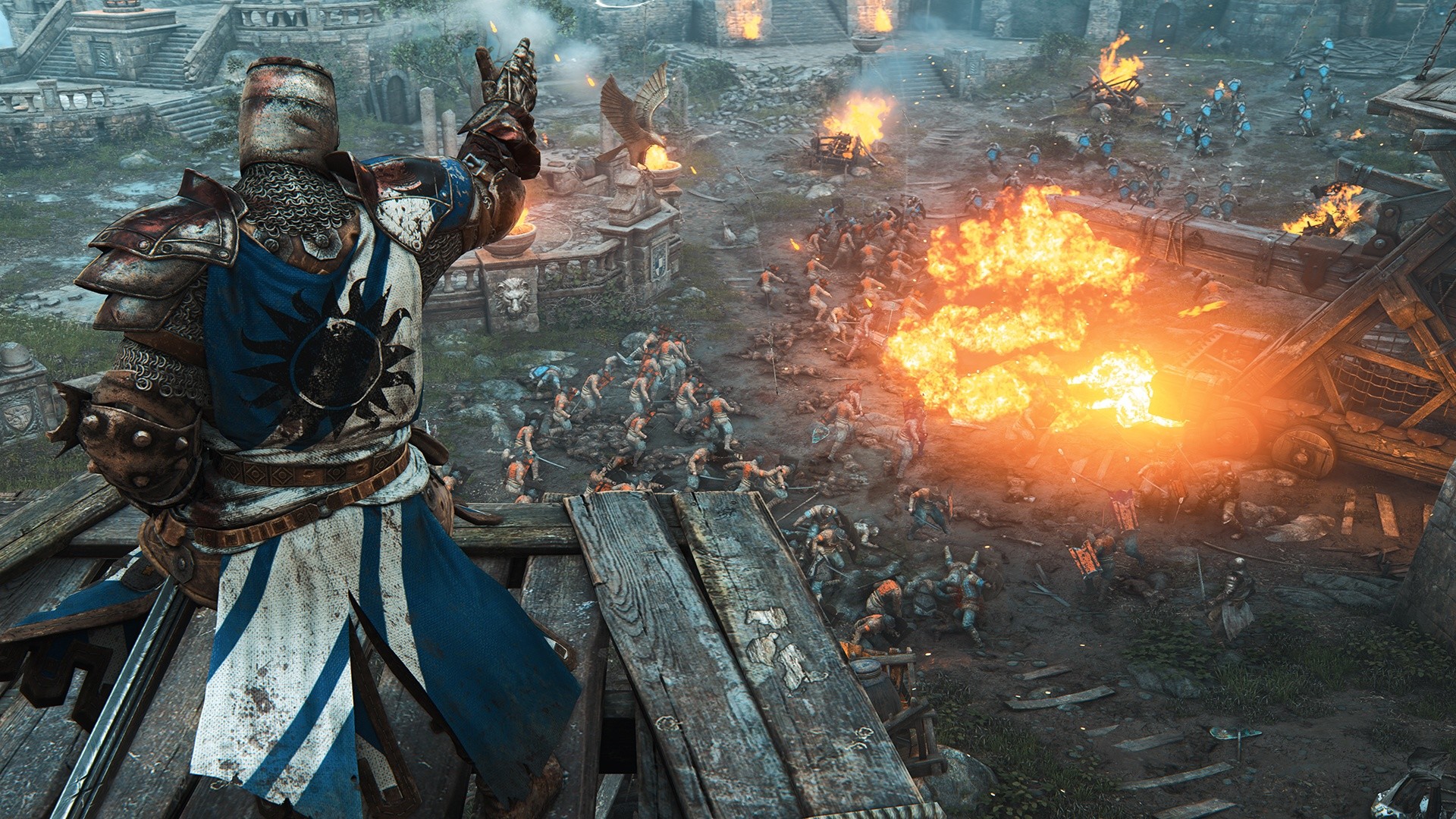 For Honor, Warden, Battaglia, Esplosione, Castello, Full HD, sfondo Windows 11