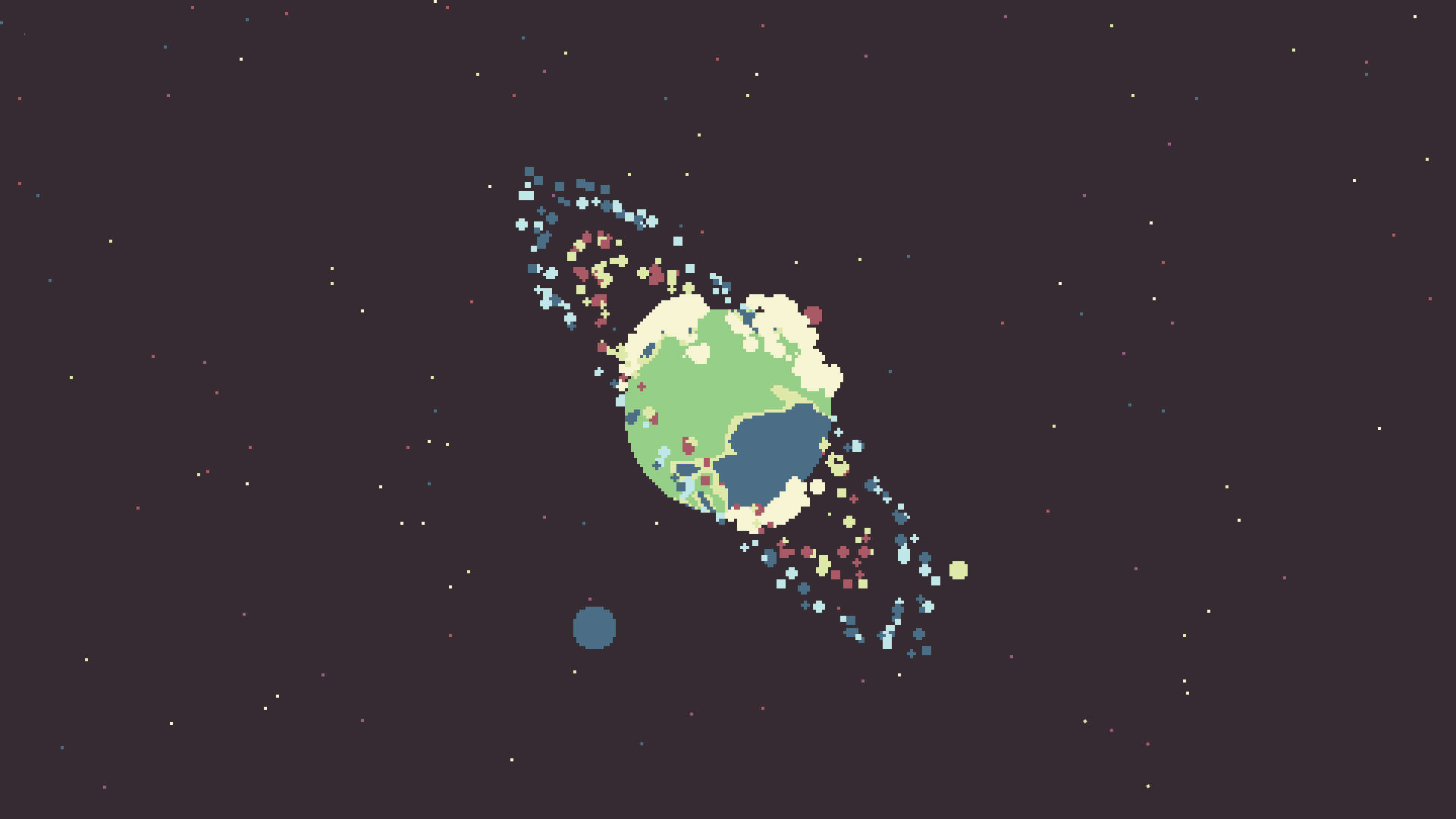 Pixel art, Pianeta, Spazio, Minimalismo, Full HD, sfondo desktop