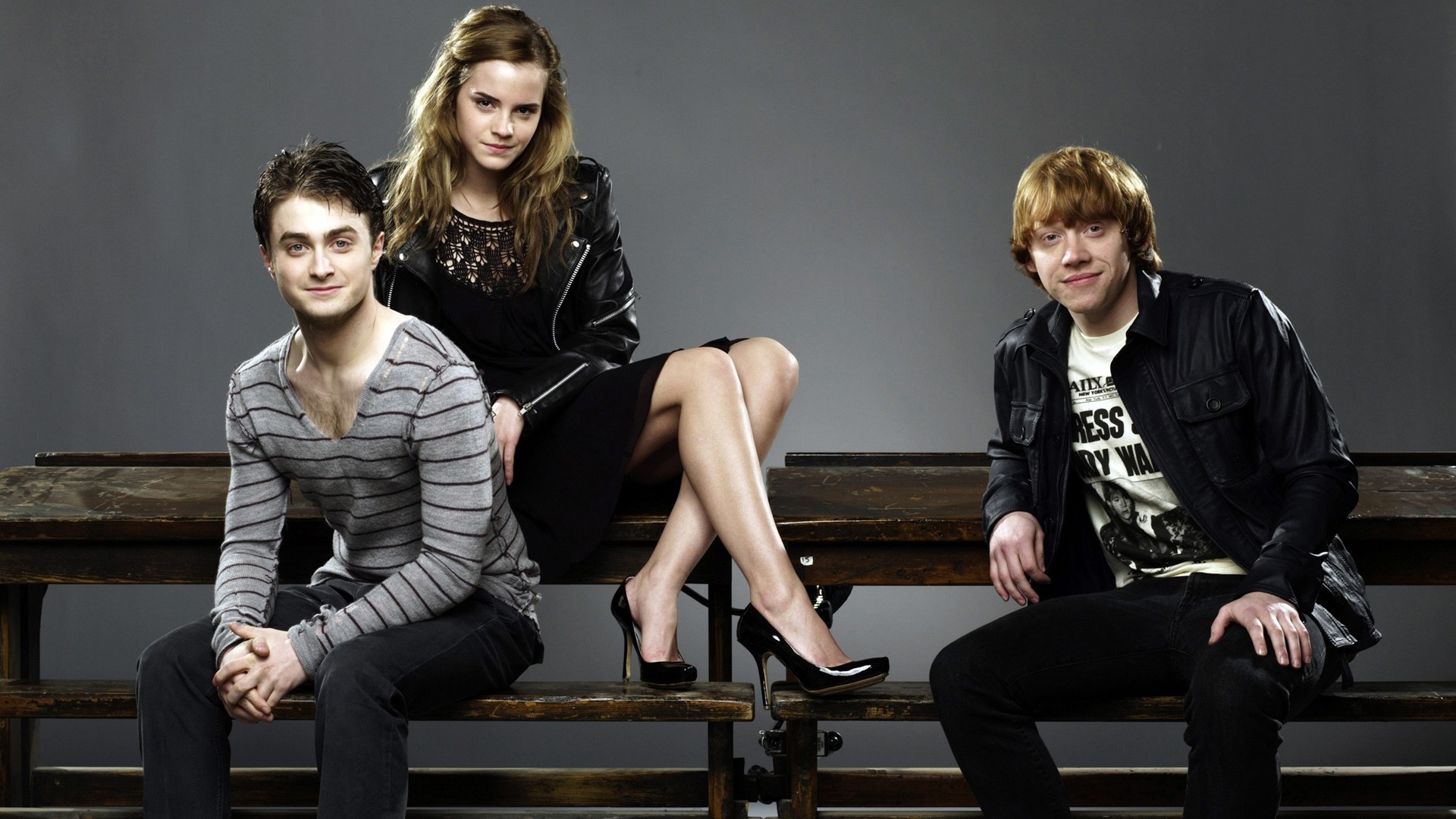 Daniel Radcliffe, Emma Watson, Rupert Grint, Harry Potter, Servizio fotografico, sfondo 1080p